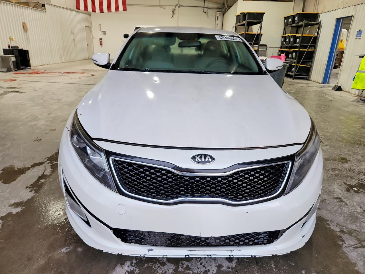 2015 Kia Optima Lx White vin: KNAGM4A7XF5597270