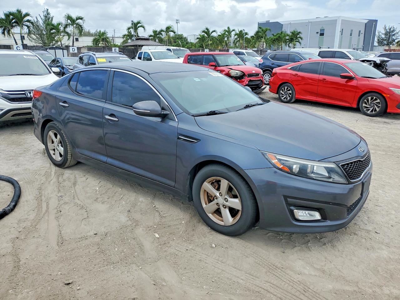 2015 Kia Optima Lx Gray vin: KNAGM4A7XF5619574