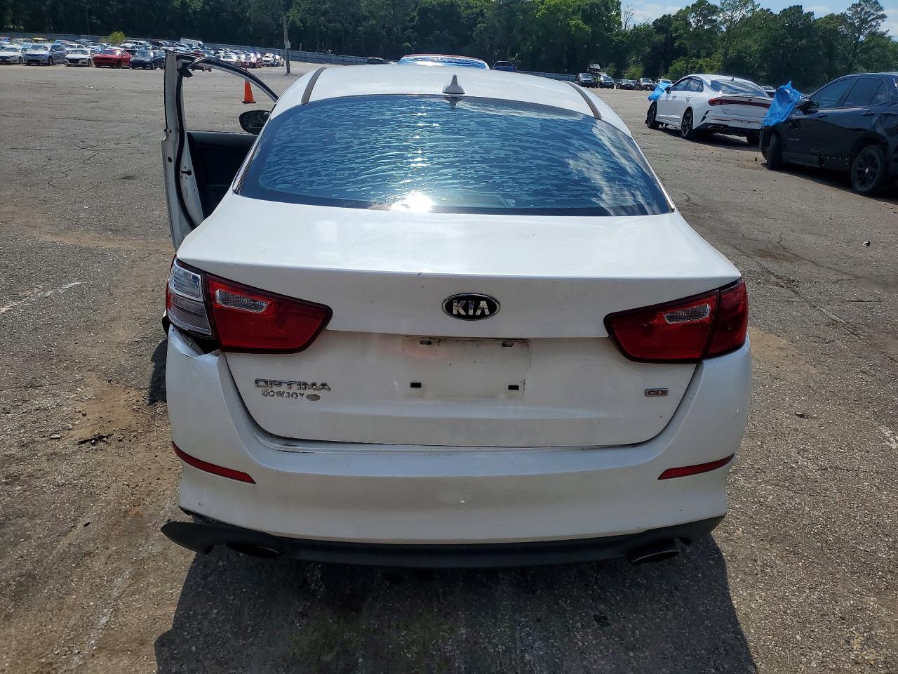 2015 Kia Optima Lx White vin: KNAGM4A7XF5647441