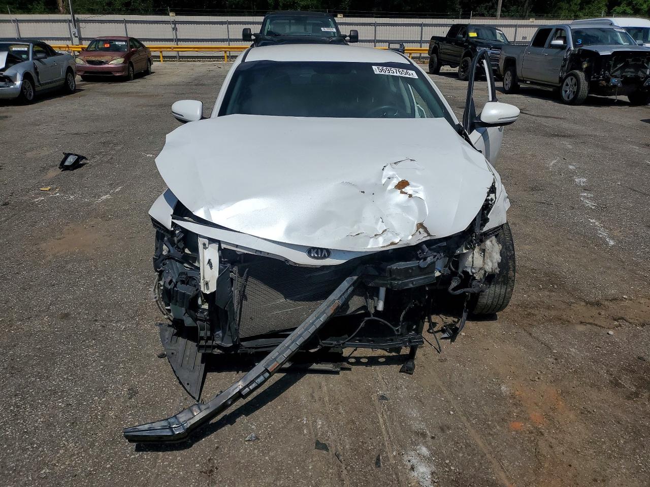 2015 Kia Optima Lx White vin: KNAGM4A7XF5647441