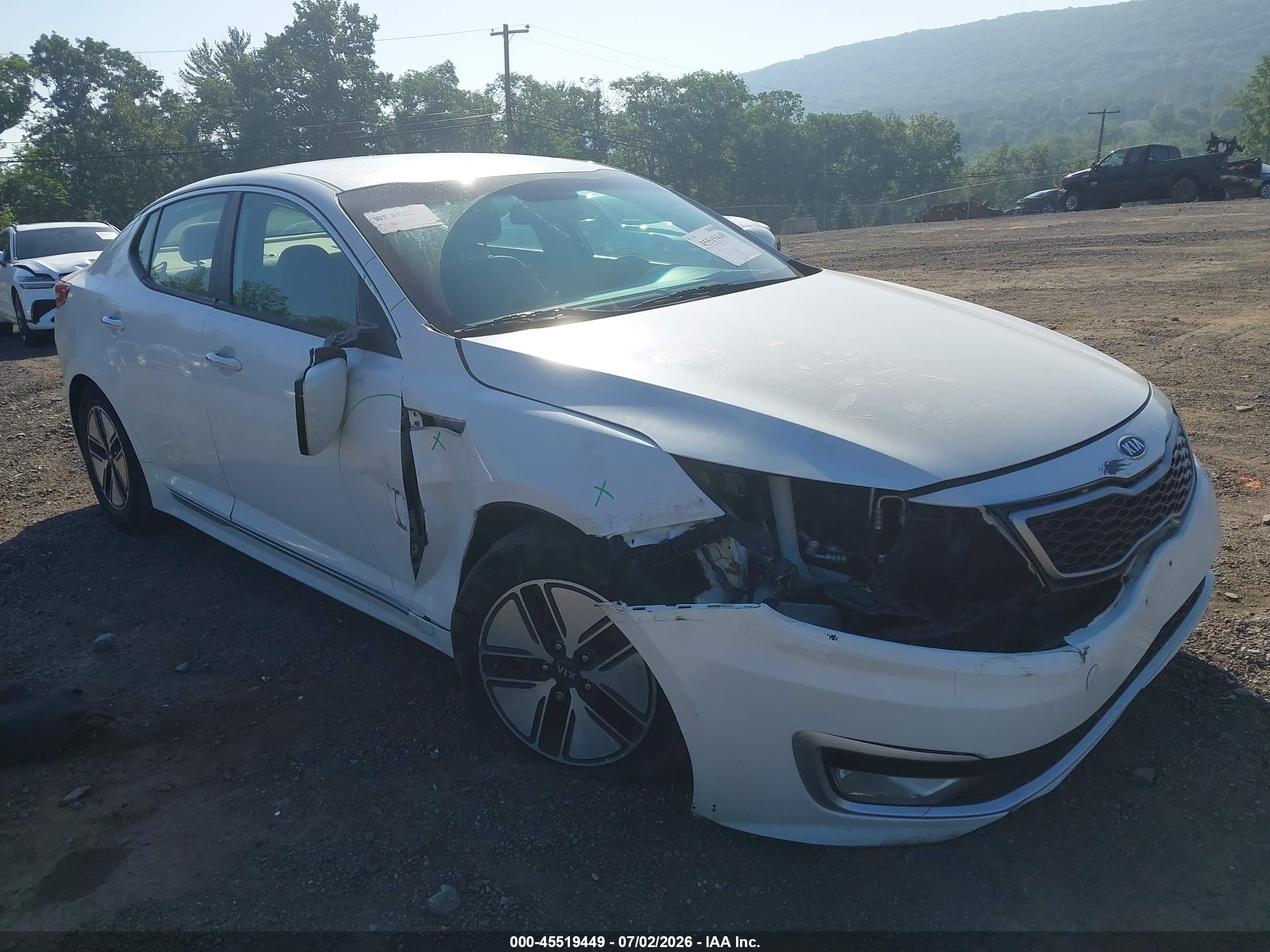 2012 Kia Optima Hybrid Ex Белый vin: KNAGM4AD0C5019101