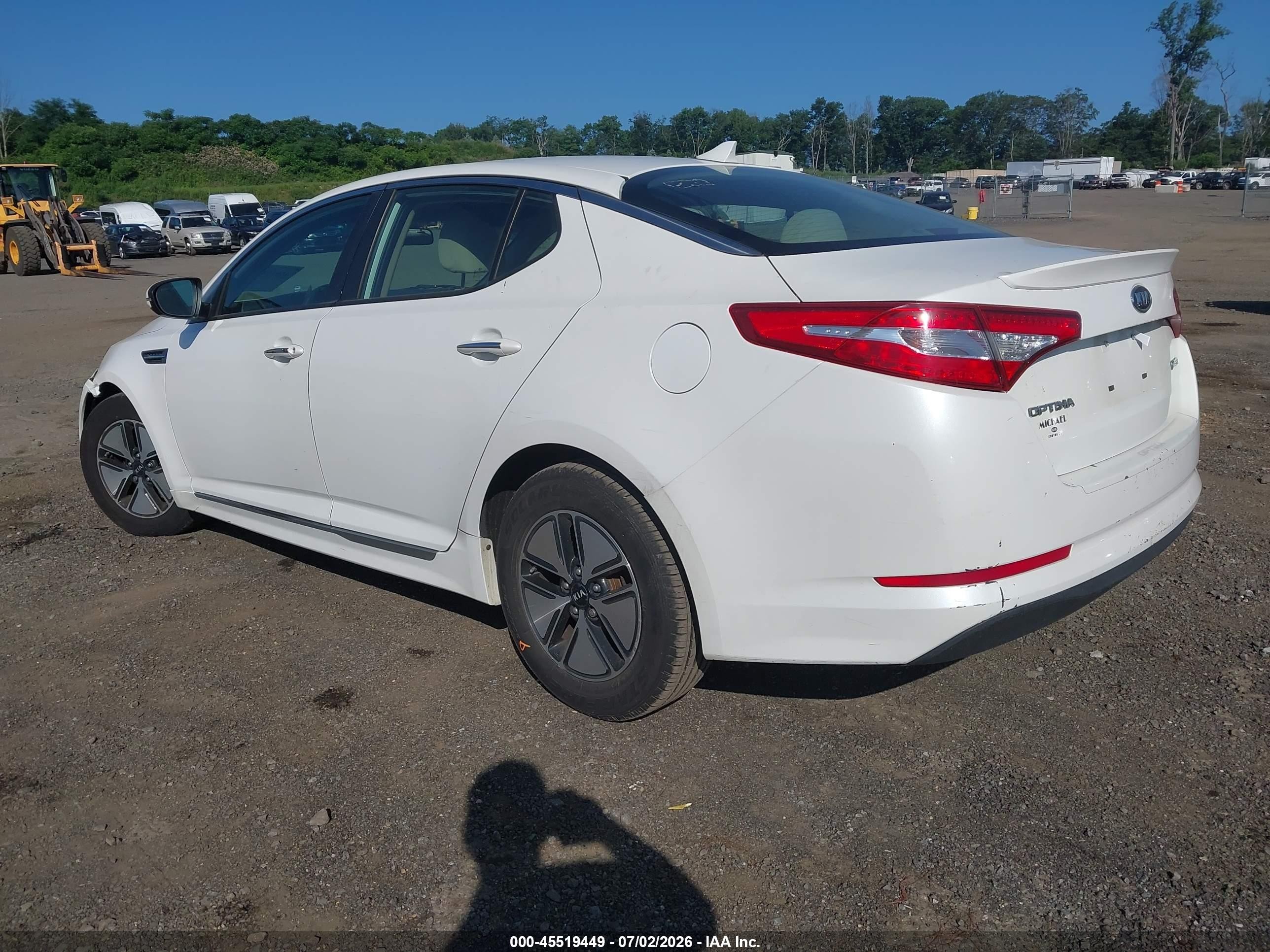 2012 Kia Optima Hybrid Ex Белый vin: KNAGM4AD0C5019101