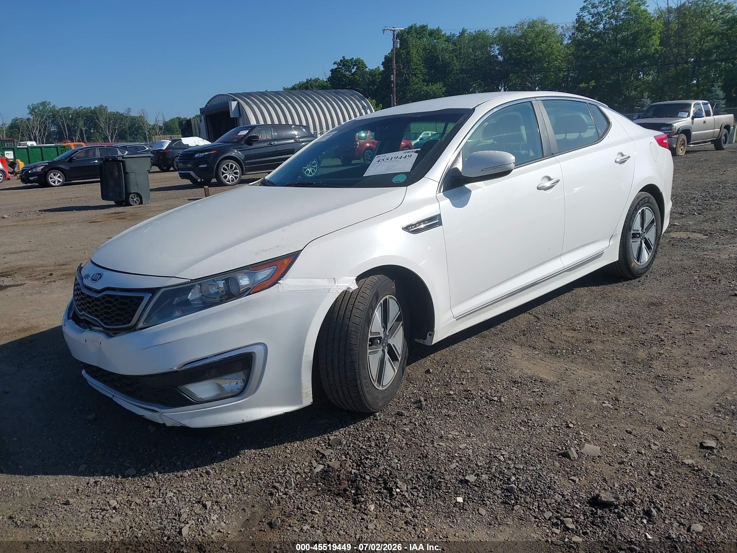2012 Kia Optima Hybrid Ex Белый vin: KNAGM4AD0C5019101