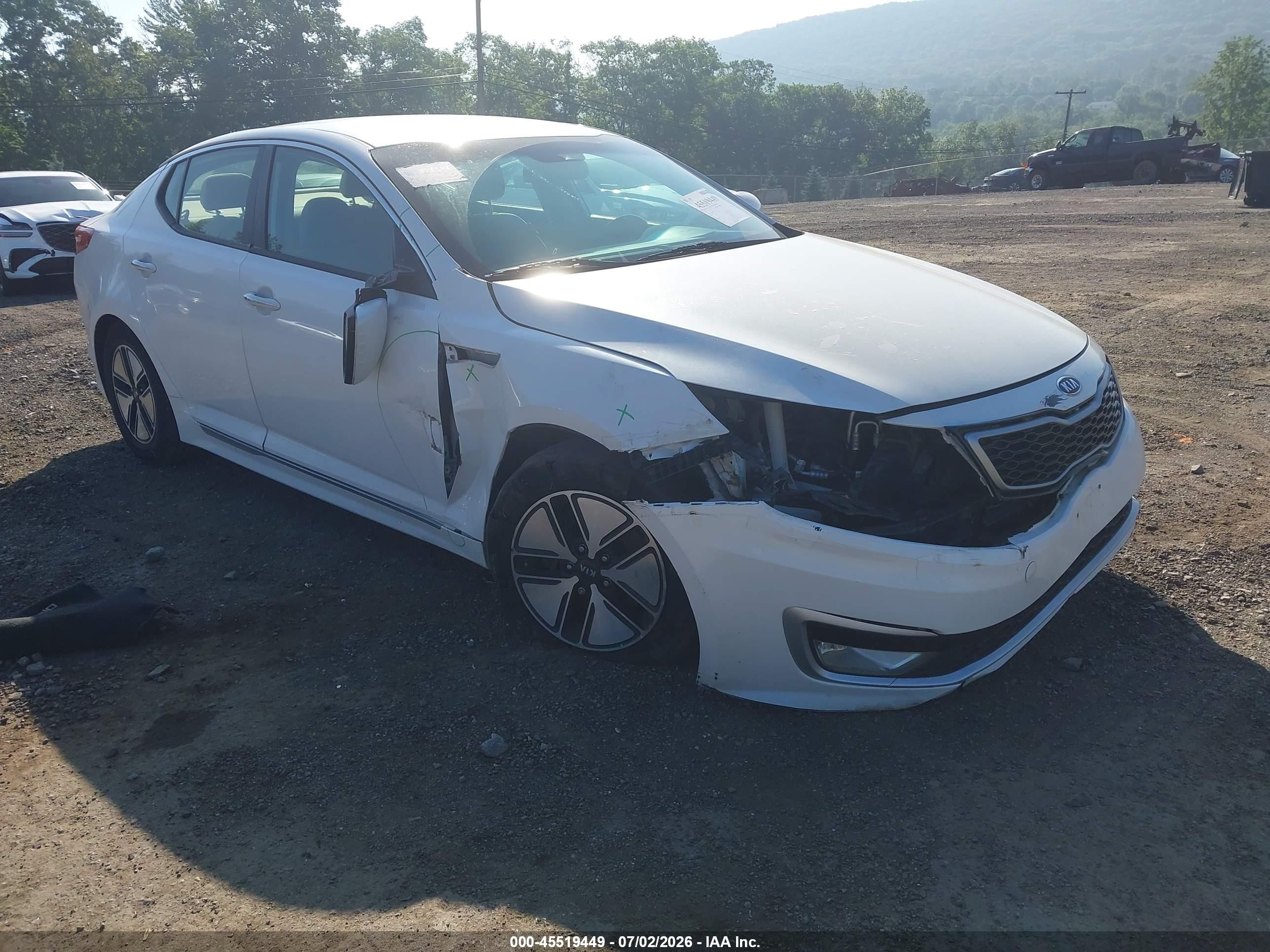 2012 Kia Optima Hybrid Ex Белый vin: KNAGM4AD0C5019101
