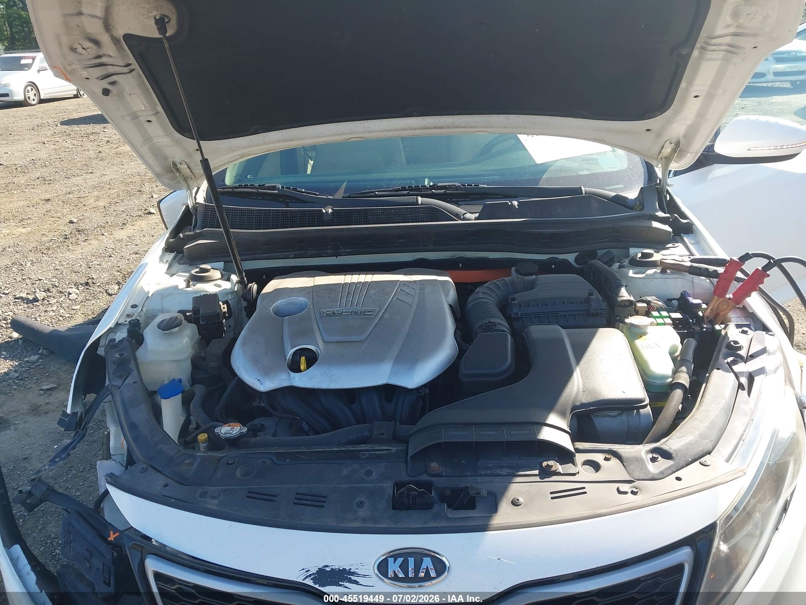 2012 Kia Optima Hybrid Ex Белый vin: KNAGM4AD0C5019101
