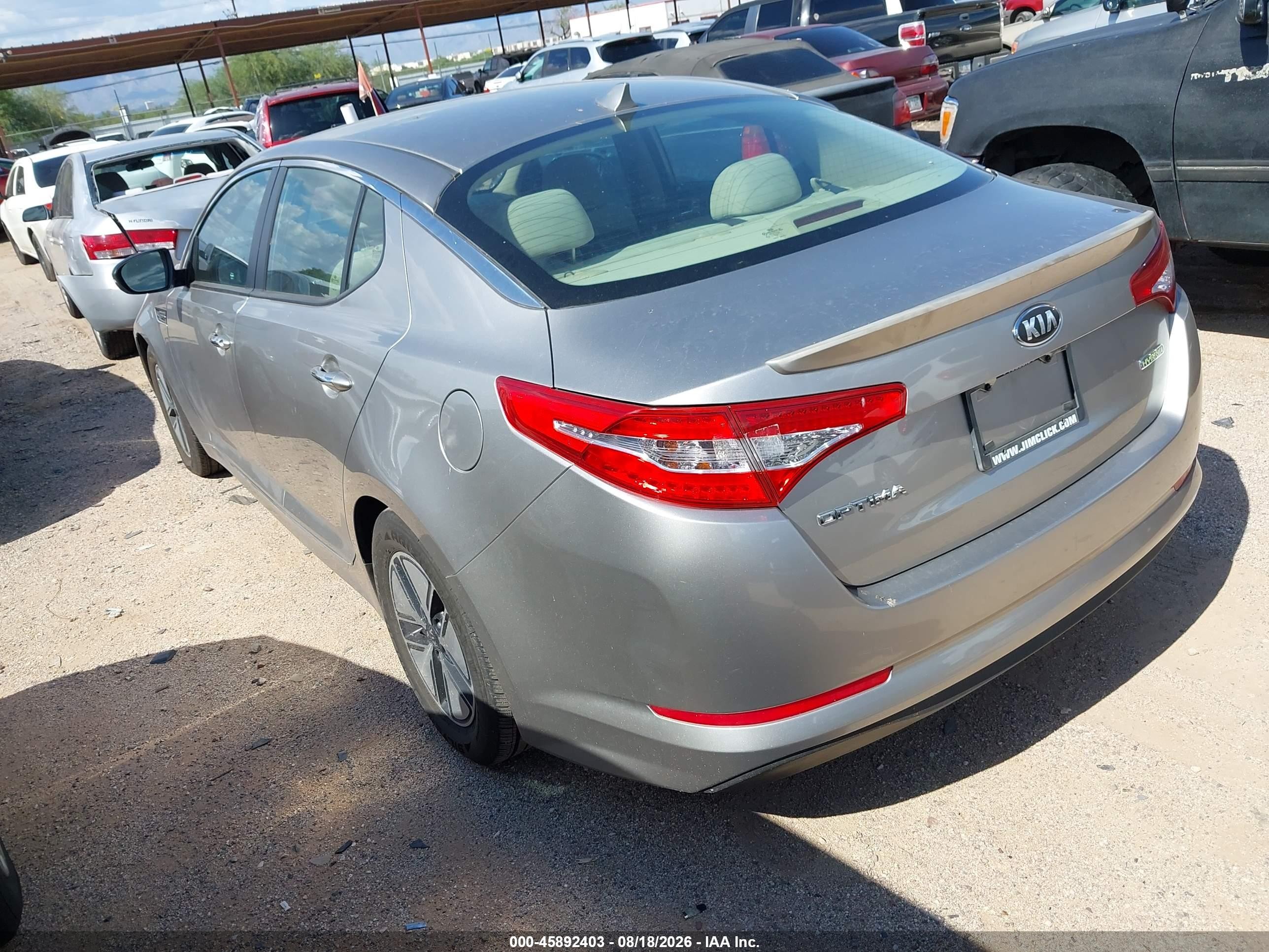 2012 Kia Optima Hybrid Silver vin: KNAGM4AD0C5035539