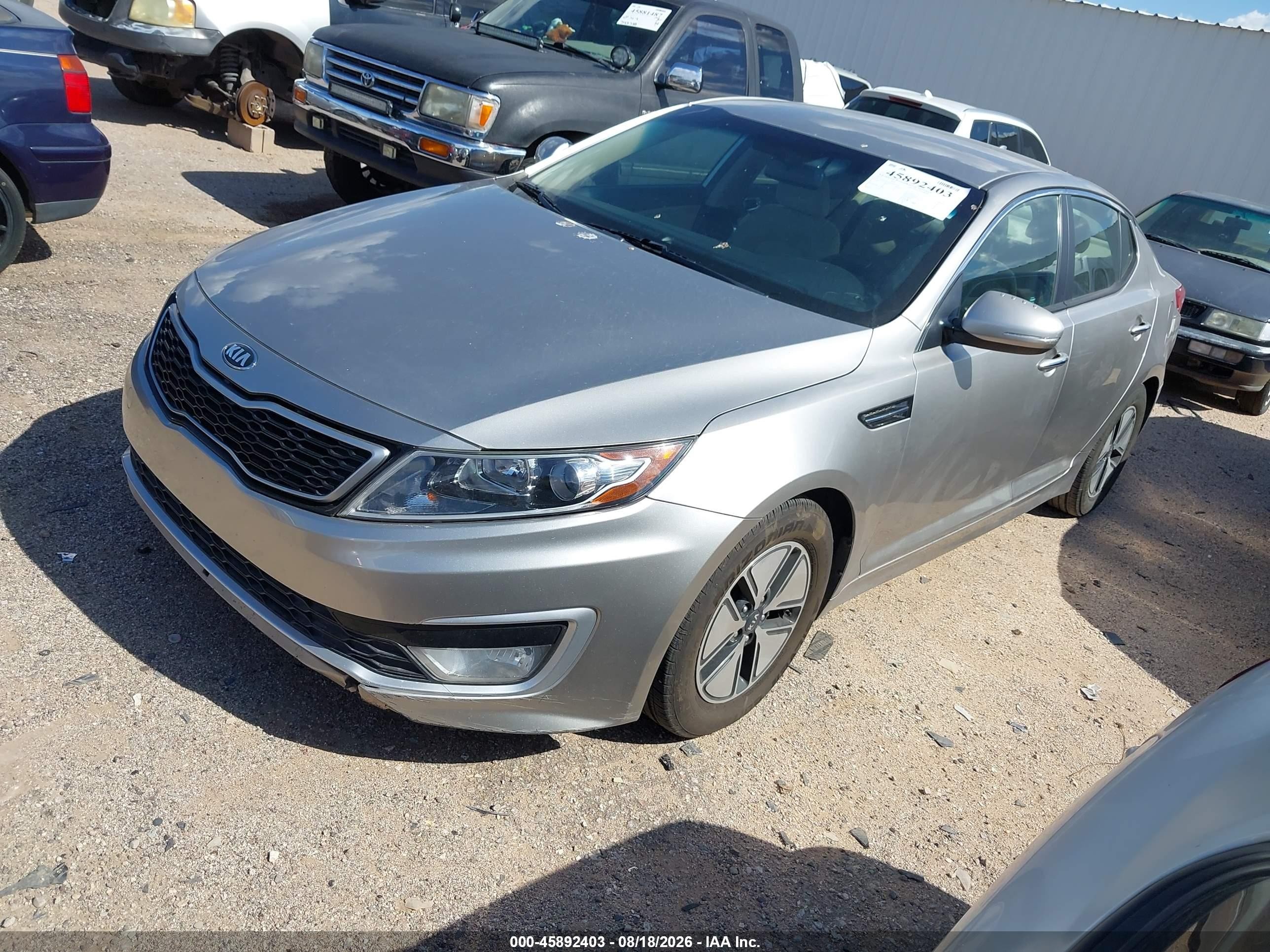 2012 Kia Optima Hybrid Silver vin: KNAGM4AD0C5035539
