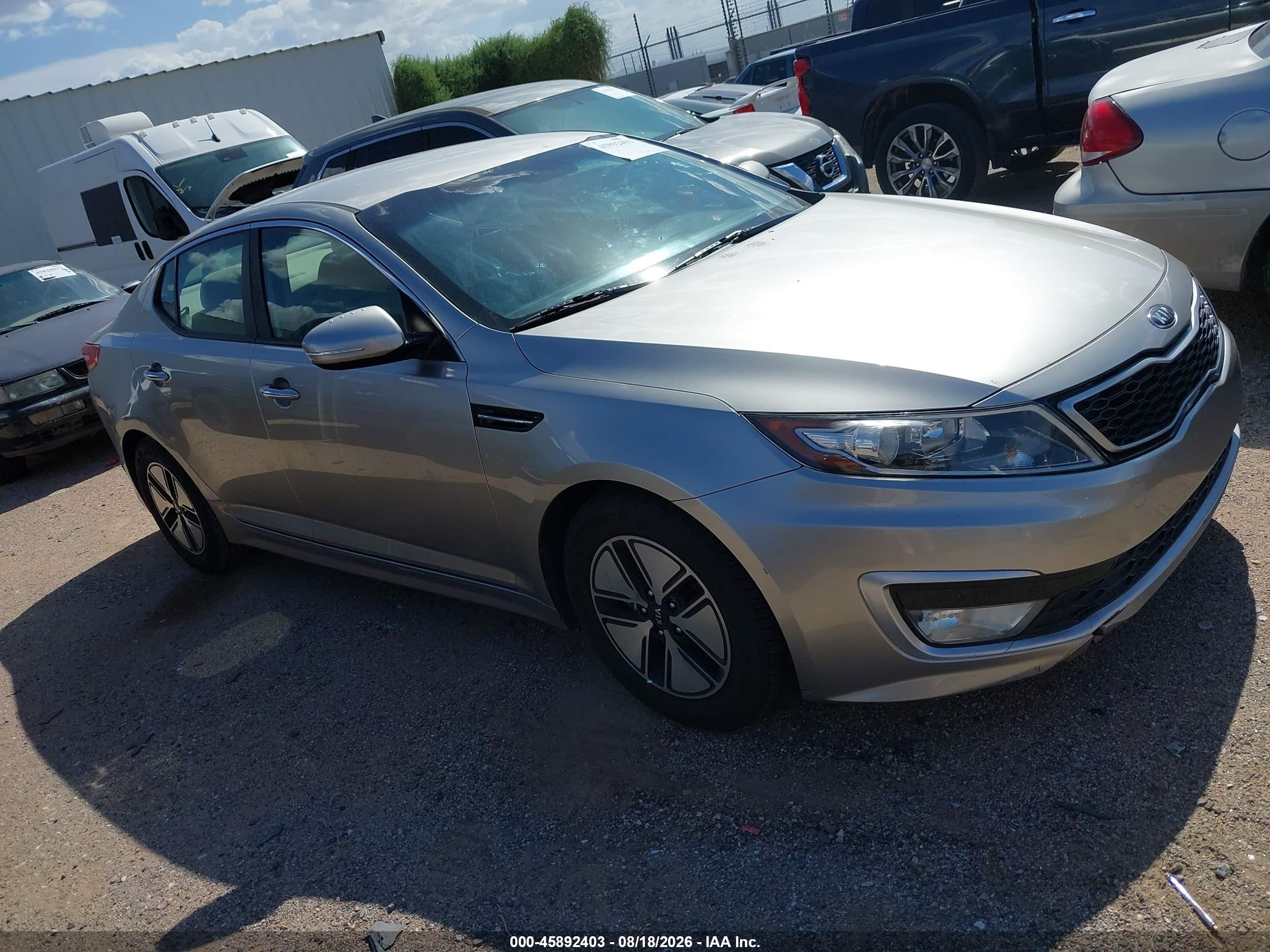 2012 Kia Optima Hybrid Silver vin: KNAGM4AD0C5035539