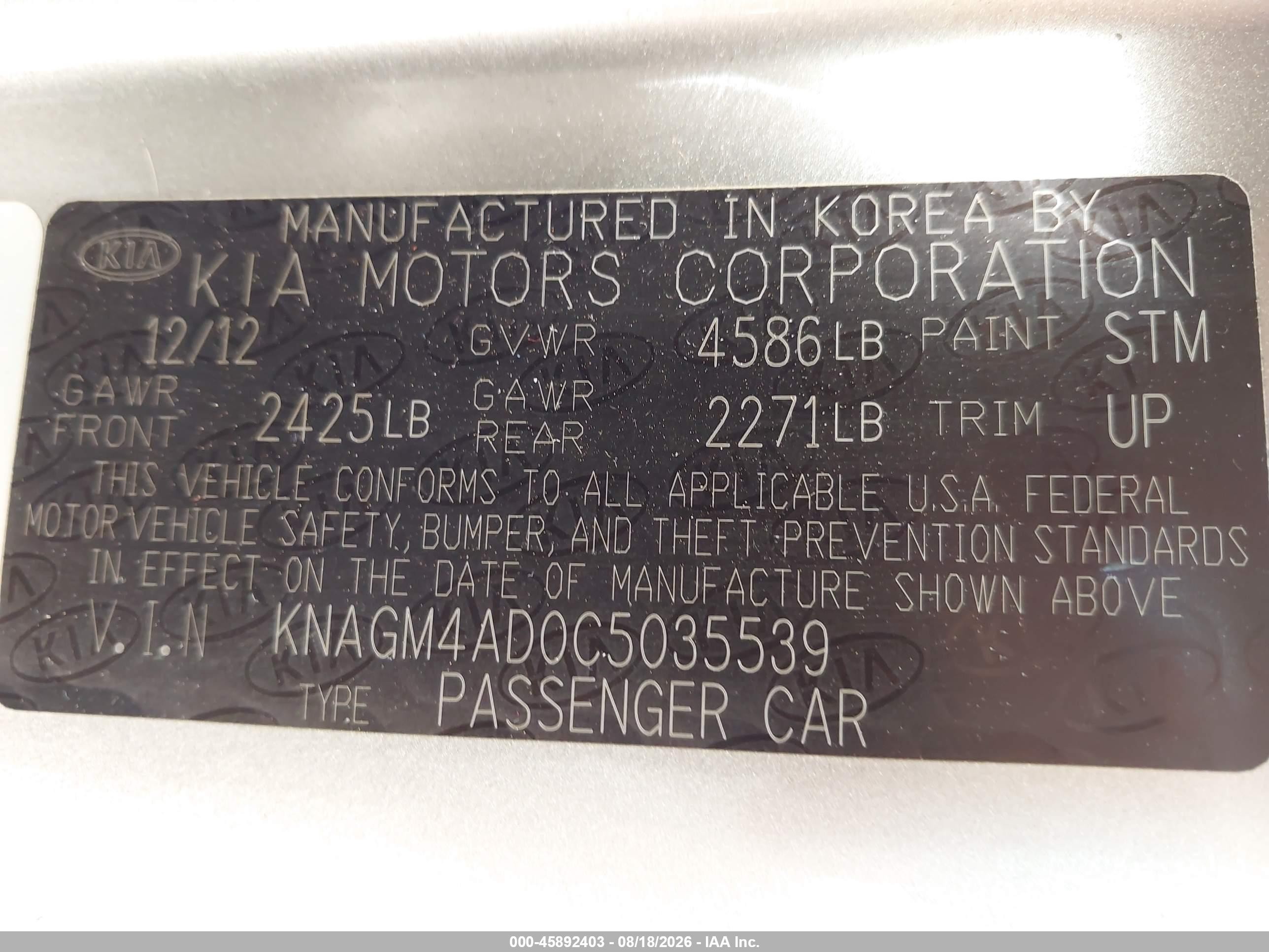 2012 Kia Optima Hybrid Silver vin: KNAGM4AD0C5035539