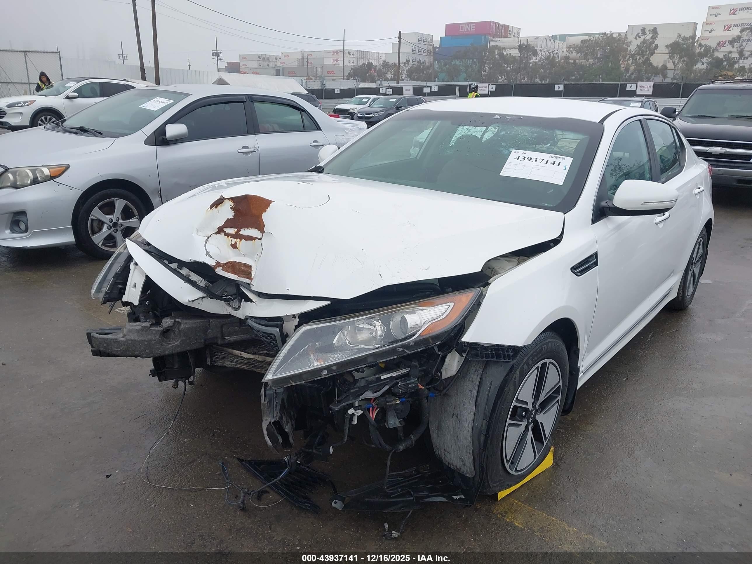 2012 Kia Optima Hybrid Ex Белый vin: KNAGM4AD0C5035962