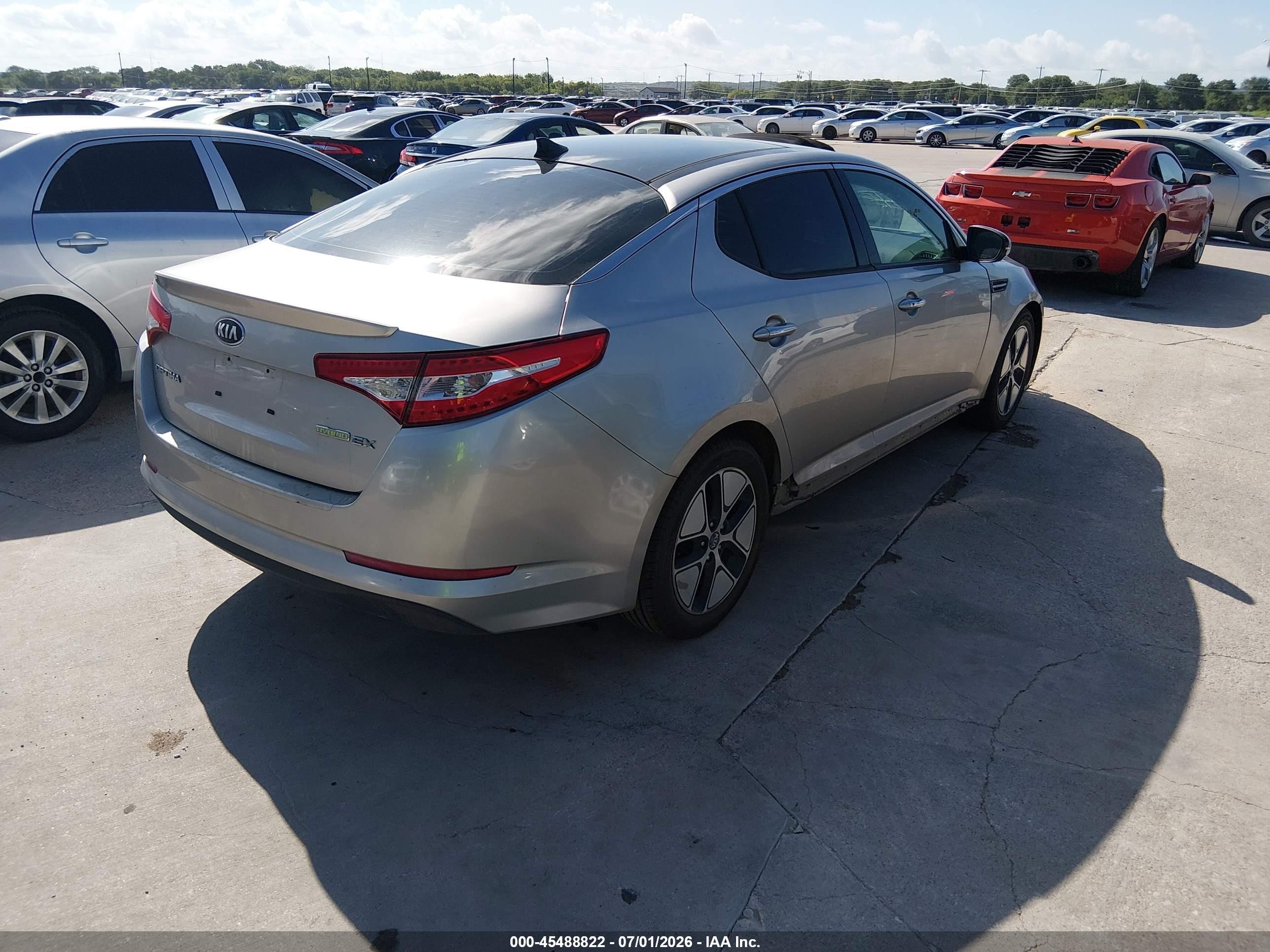 2013 Kia Optima Hybrid Ex Серебряный vin: KNAGM4AD0D5042816