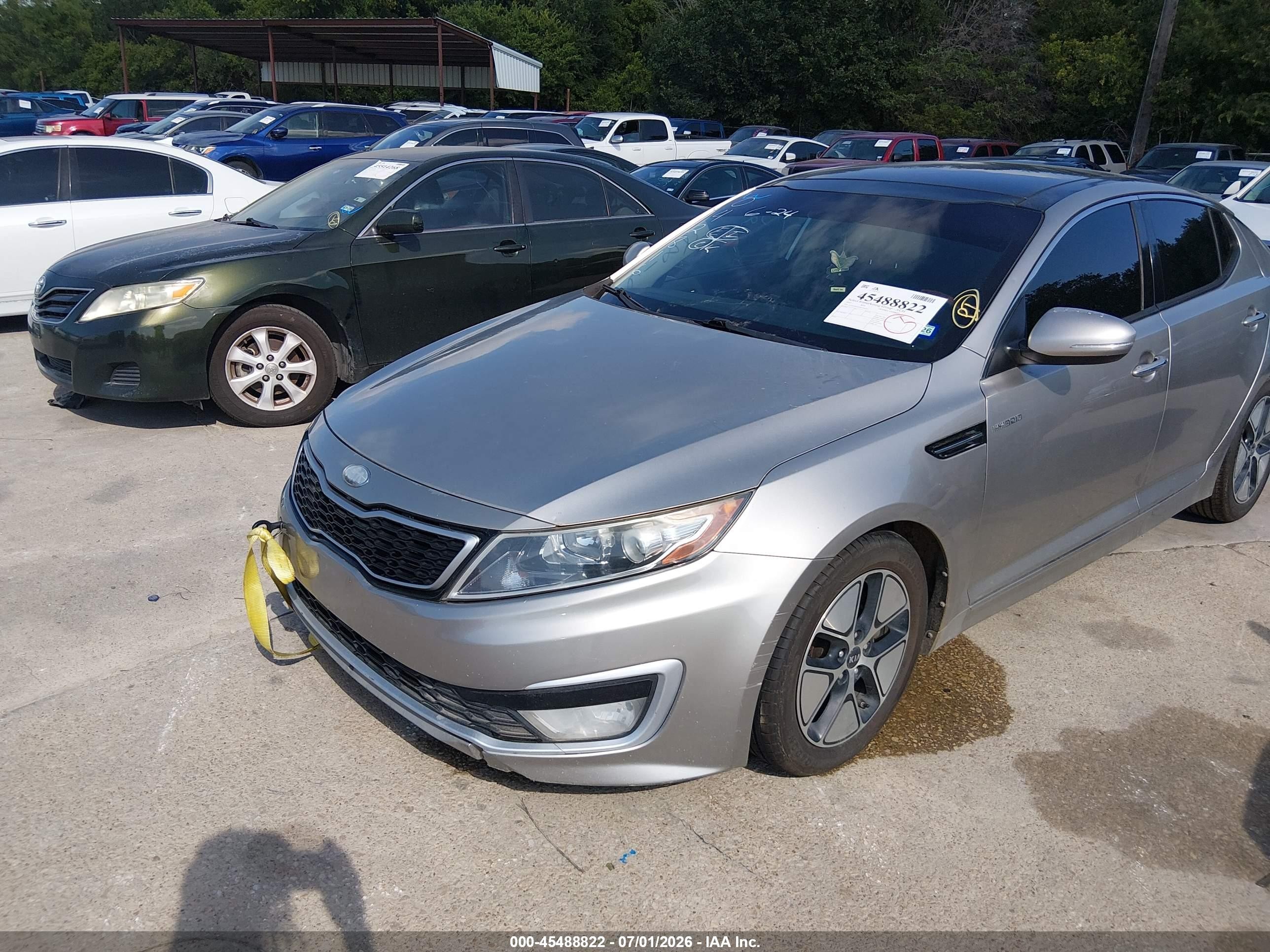 2013 Kia Optima Hybrid Ex Серебряный vin: KNAGM4AD0D5042816