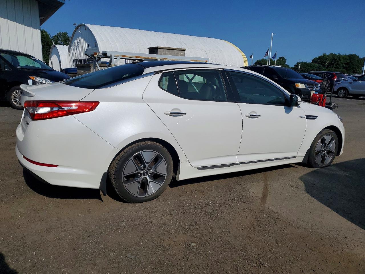 2013 Kia Optima Hybrid White vin: KNAGM4AD0D5048759