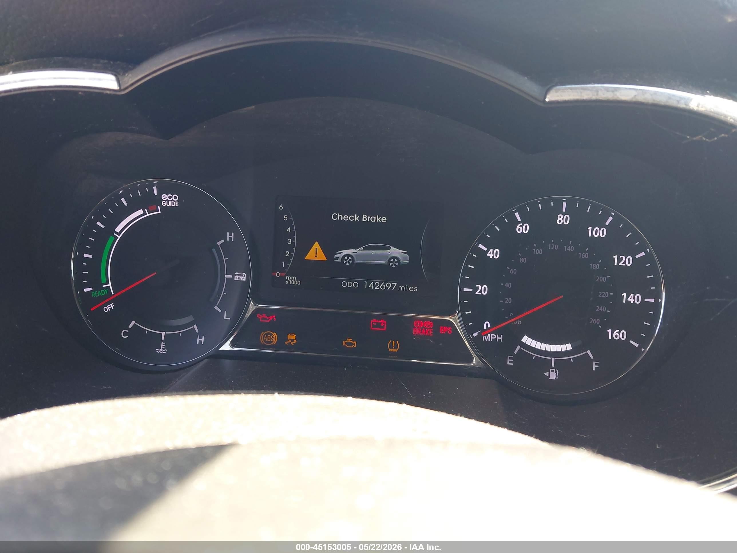 2013 Kia Optima Hybrid Ex White vin: KNAGM4AD0D5054755