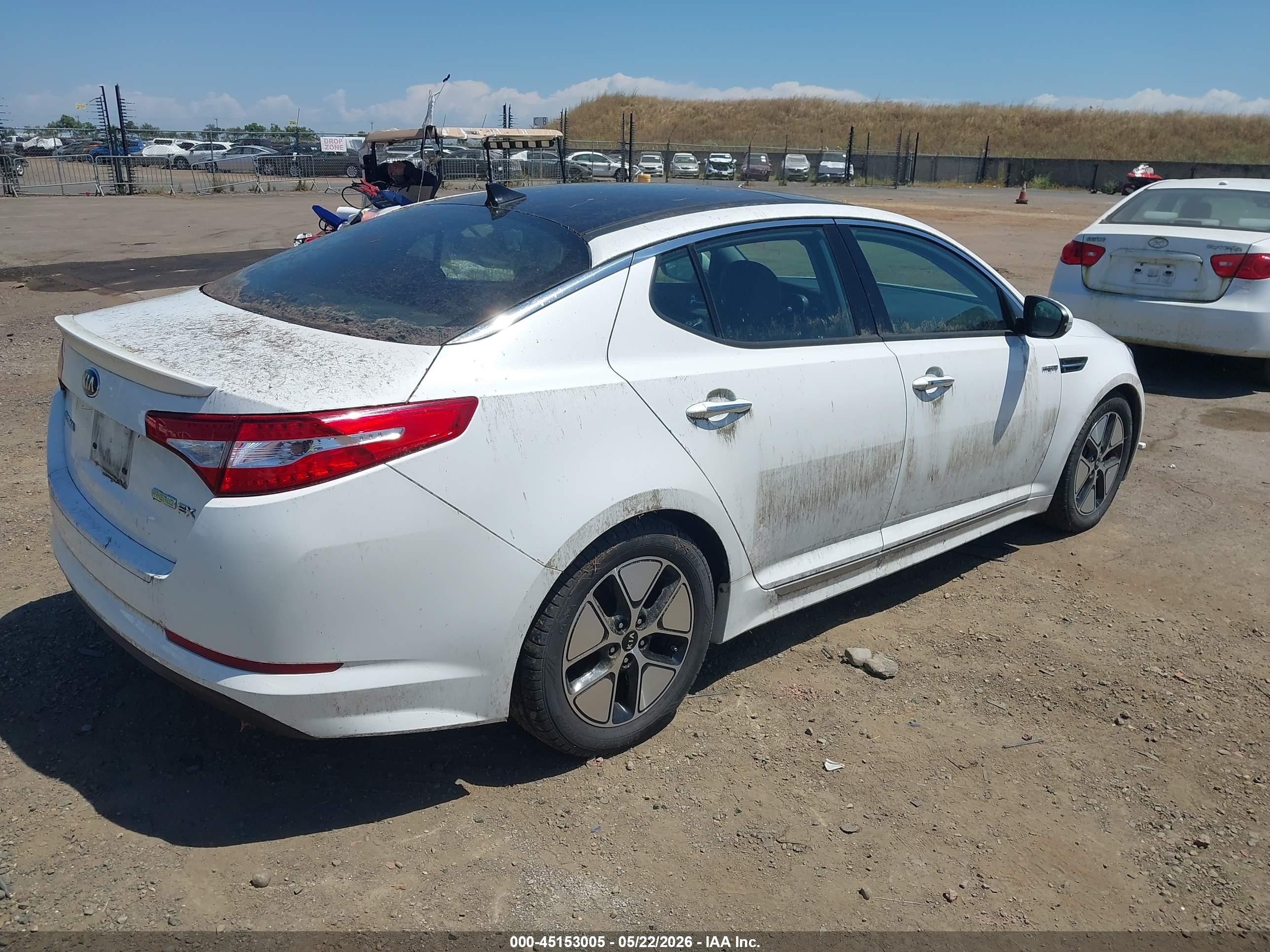 2013 Kia Optima Hybrid Ex White vin: KNAGM4AD0D5054755