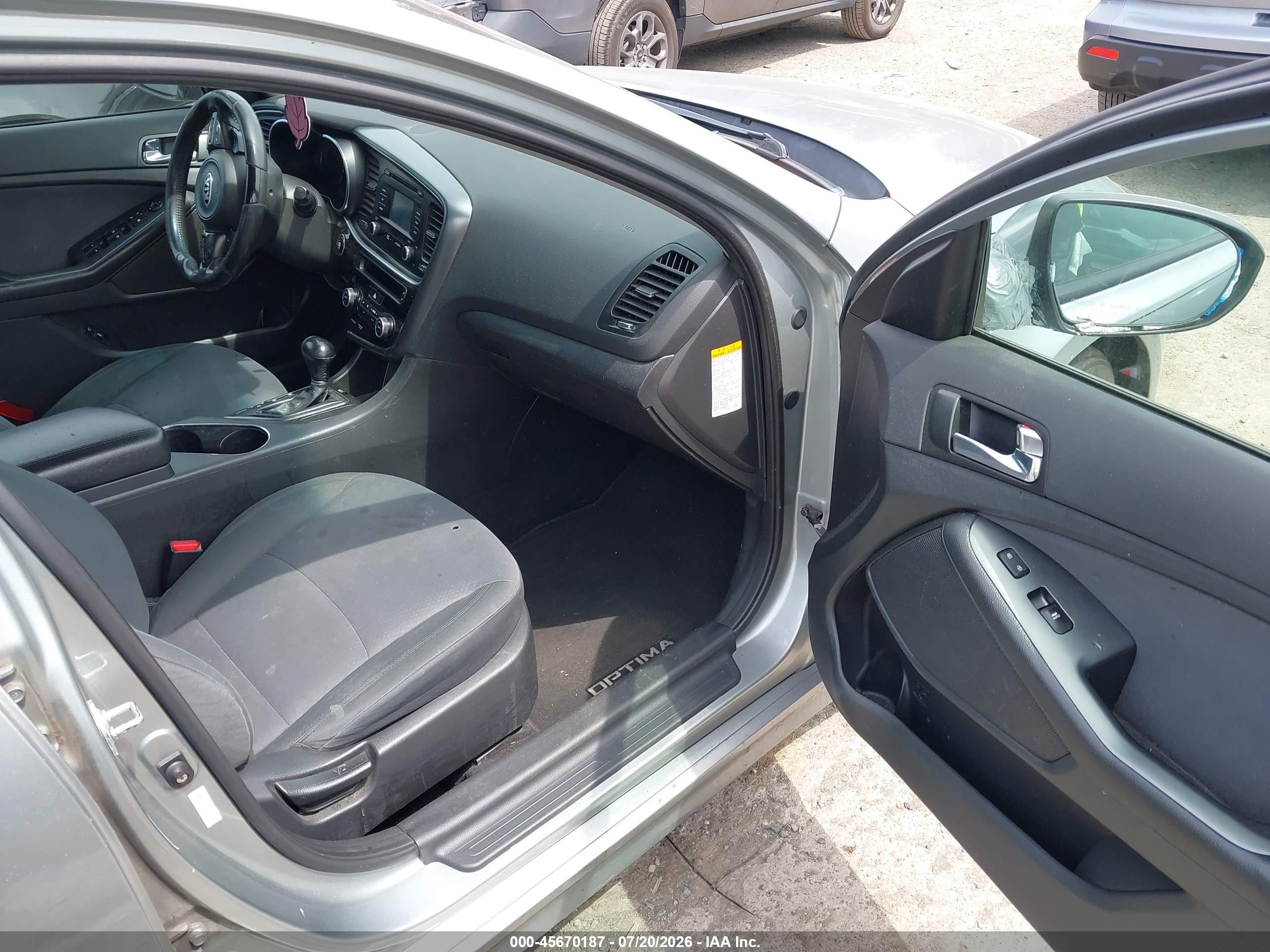 2014 Kia Optima Hybrid Lx Silver vin: KNAGM4AD0E5072268