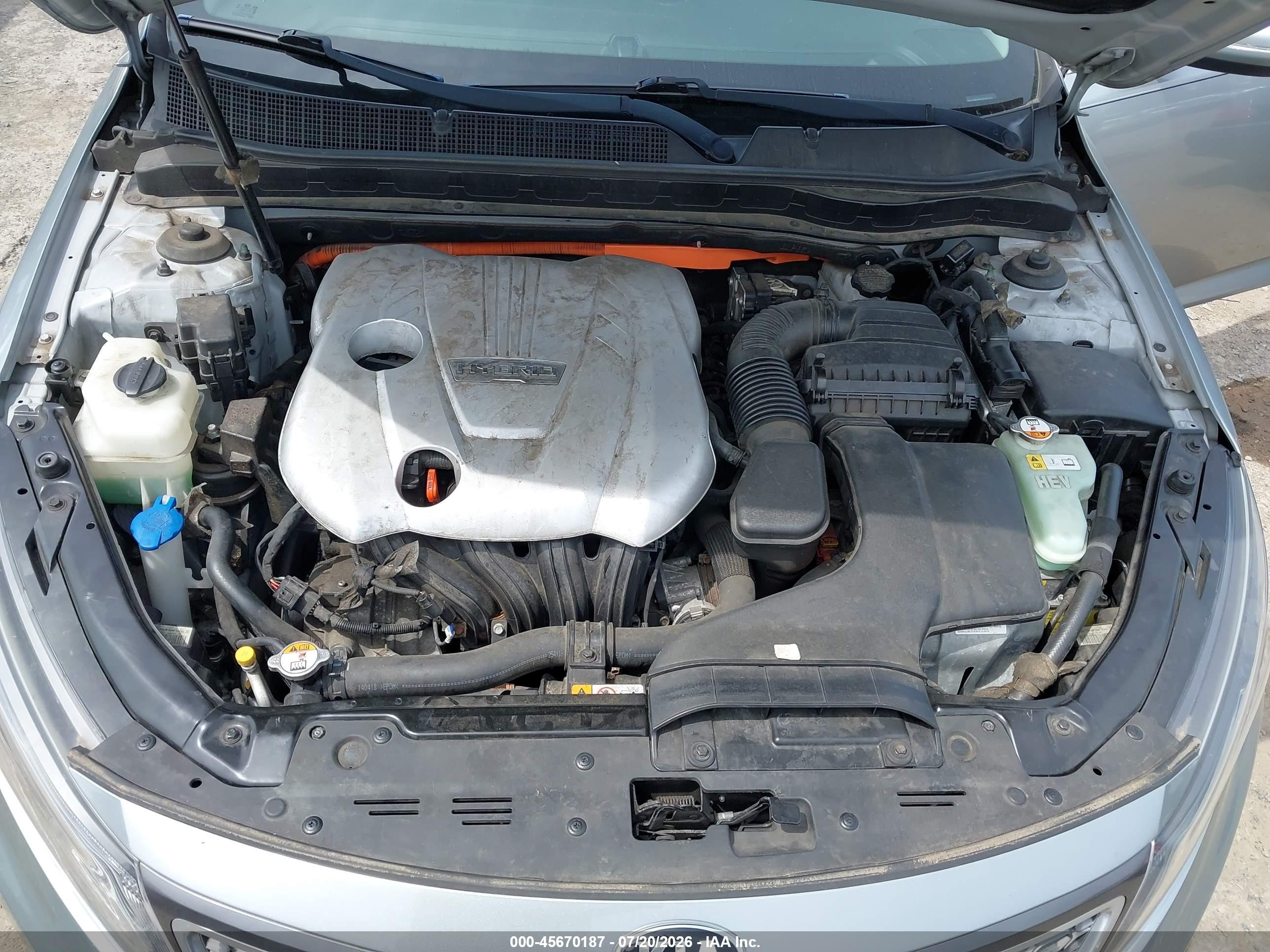 2014 Kia Optima Hybrid Lx Silver vin: KNAGM4AD0E5072268