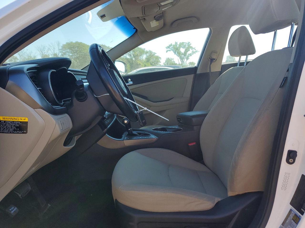 2015 Kia Optima Hybrid White vin: KNAGM4AD0F5085975