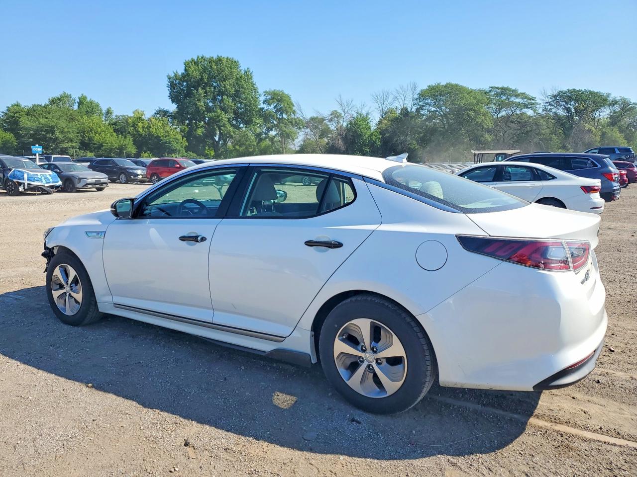 2015 Kia Optima Hybrid White vin: KNAGM4AD0F5085975