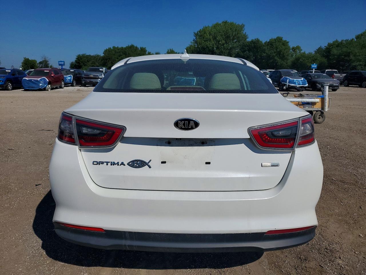 2015 Kia Optima Hybrid White vin: KNAGM4AD0F5085975