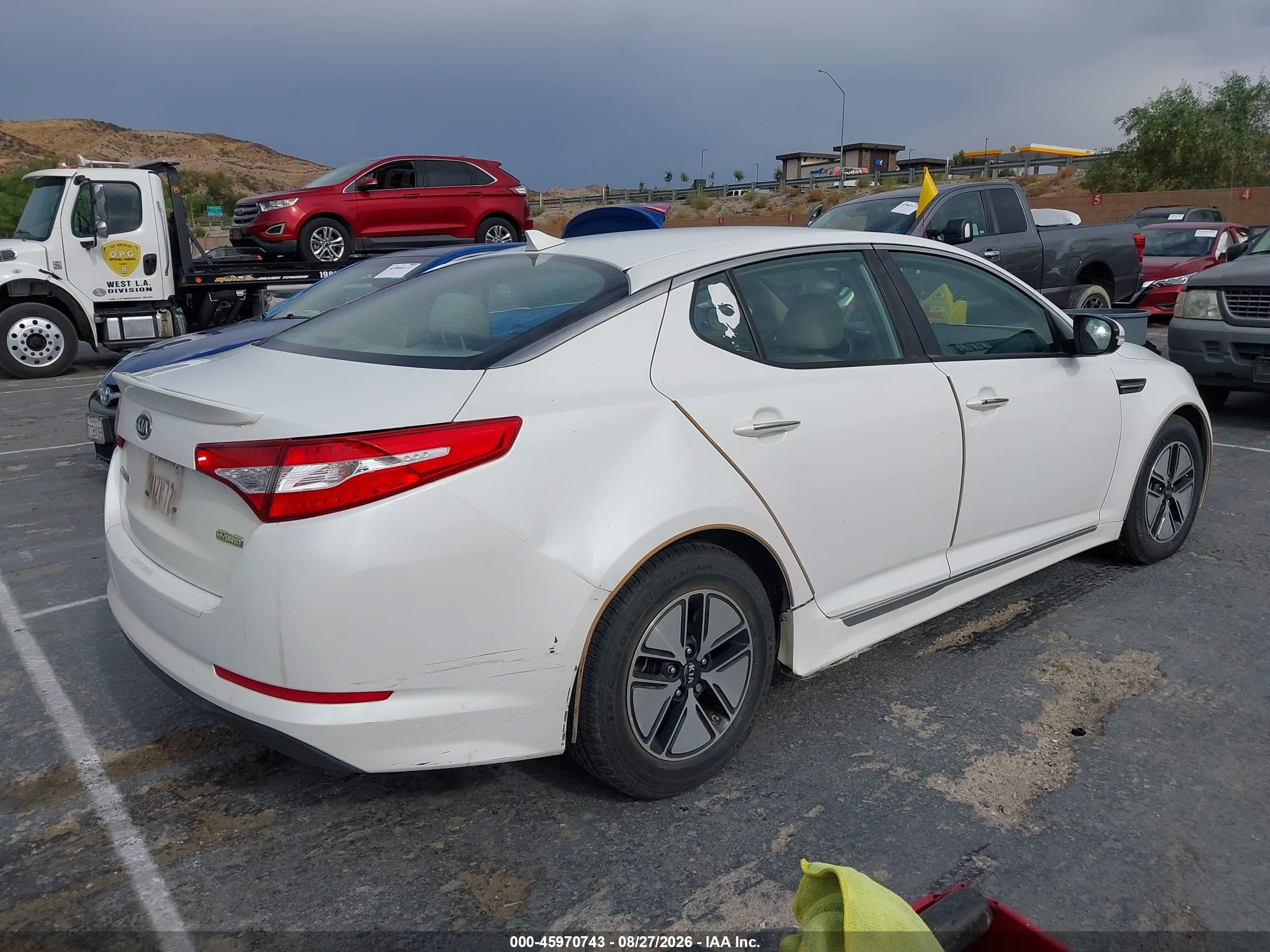 2012 Kia Optima Hybrid Ex Белый vin: KNAGM4AD1C5013758