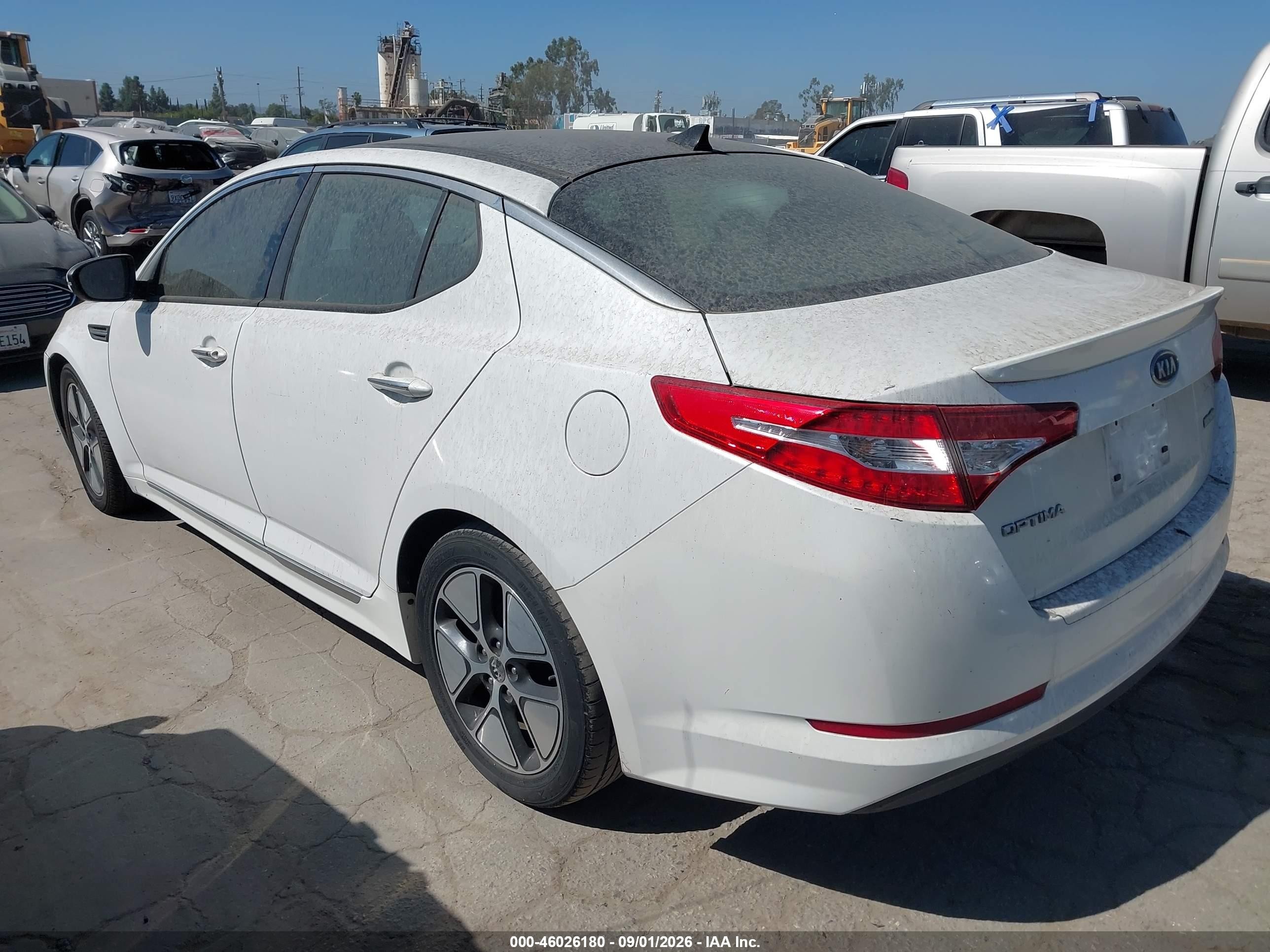 2012 Kia Optima Hybrid Ex White vin: KNAGM4AD1C5014411