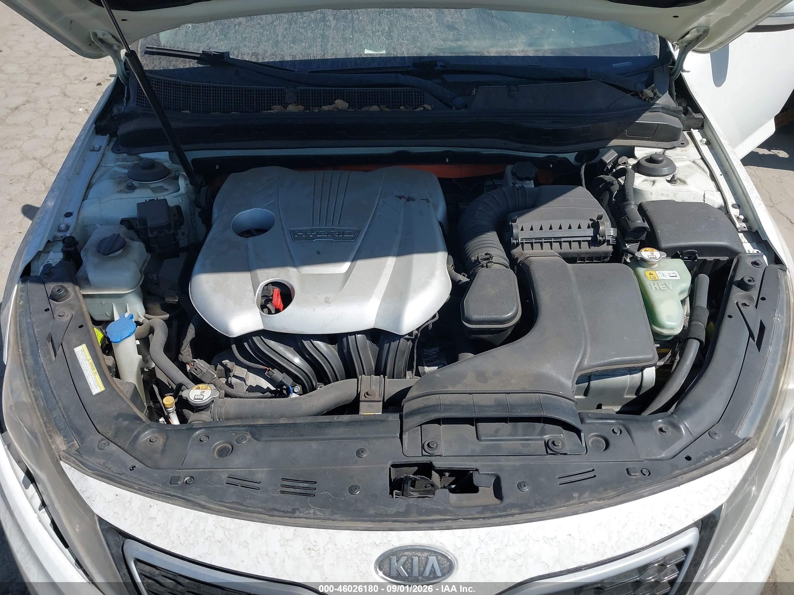 2012 Kia Optima Hybrid Ex White vin: KNAGM4AD1C5014411