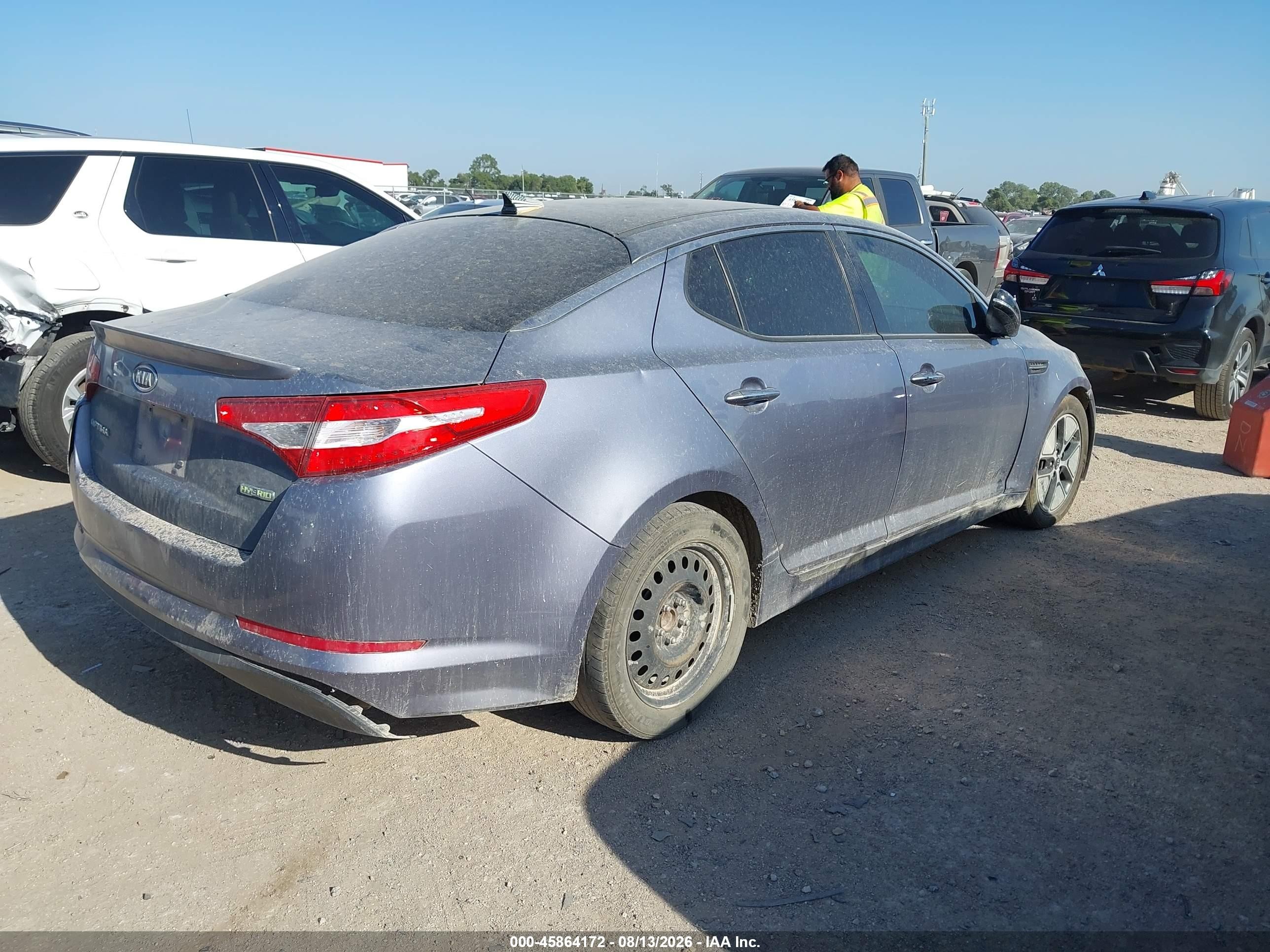 2012 Kia Optima Hybrid Ex Серый vin: KNAGM4AD1C5019589