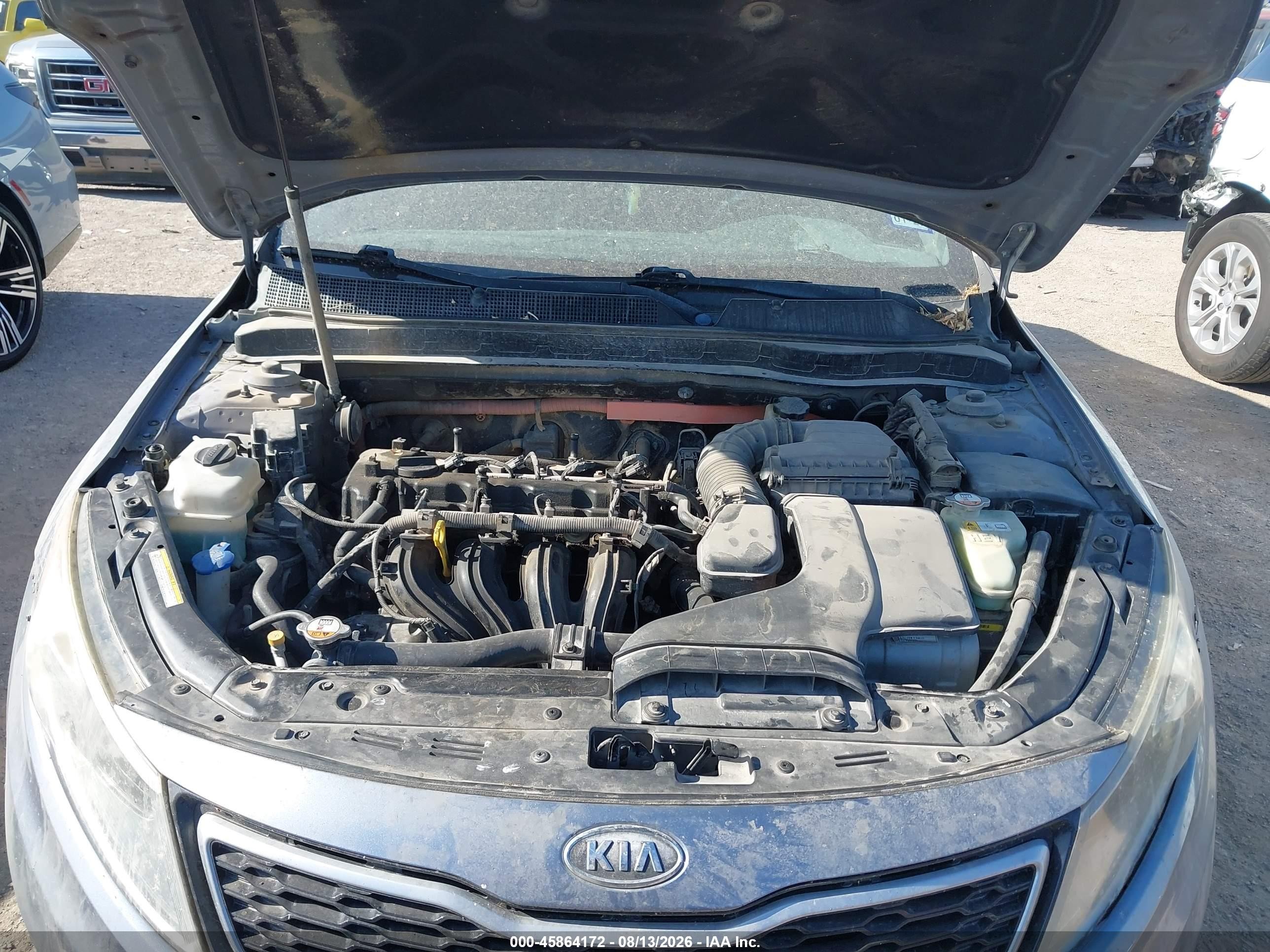 2012 Kia Optima Hybrid Ex Серый vin: KNAGM4AD1C5019589
