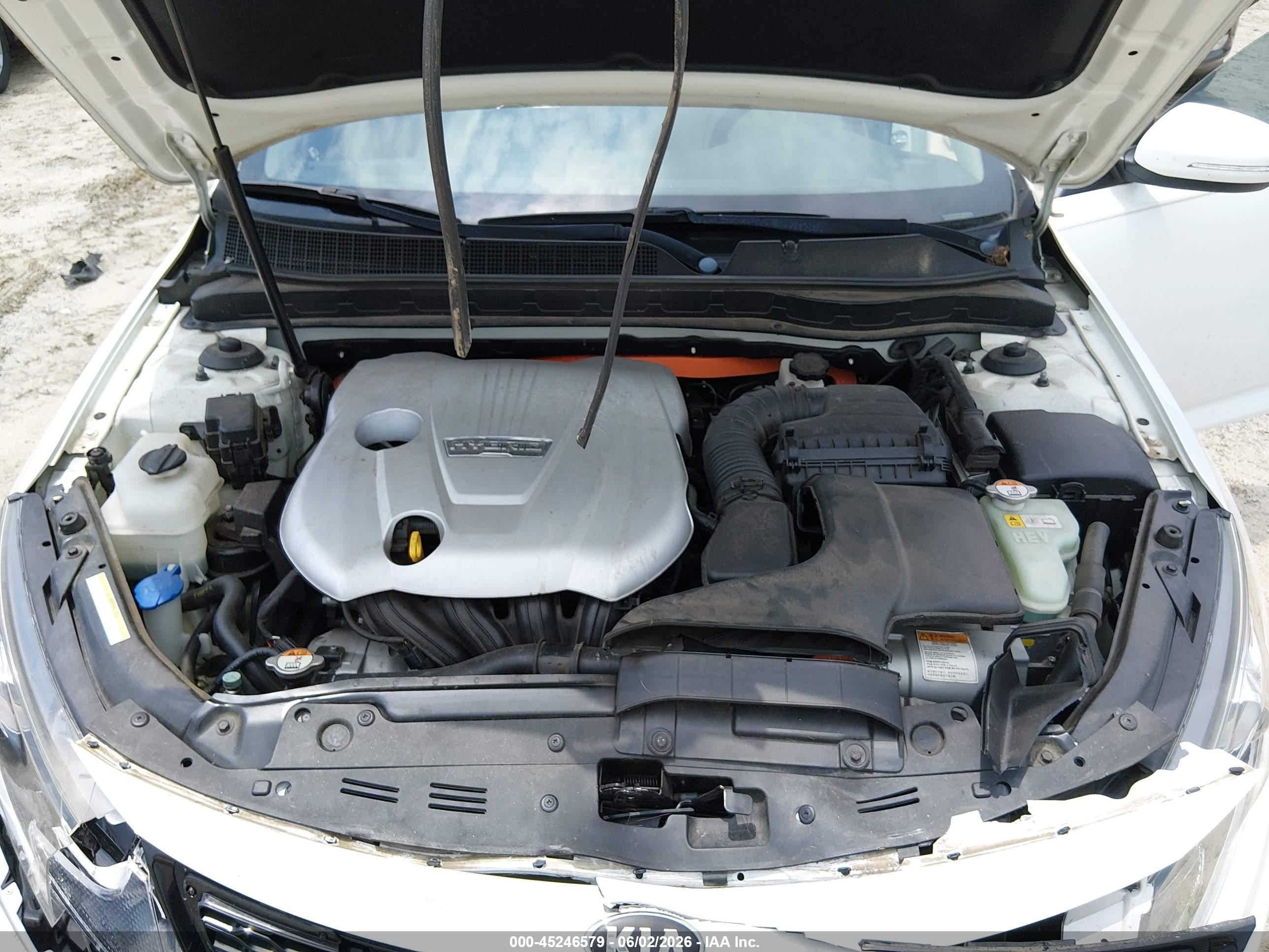 2012 Kia Optima Hybrid Ex White vin: KNAGM4AD1C5034531