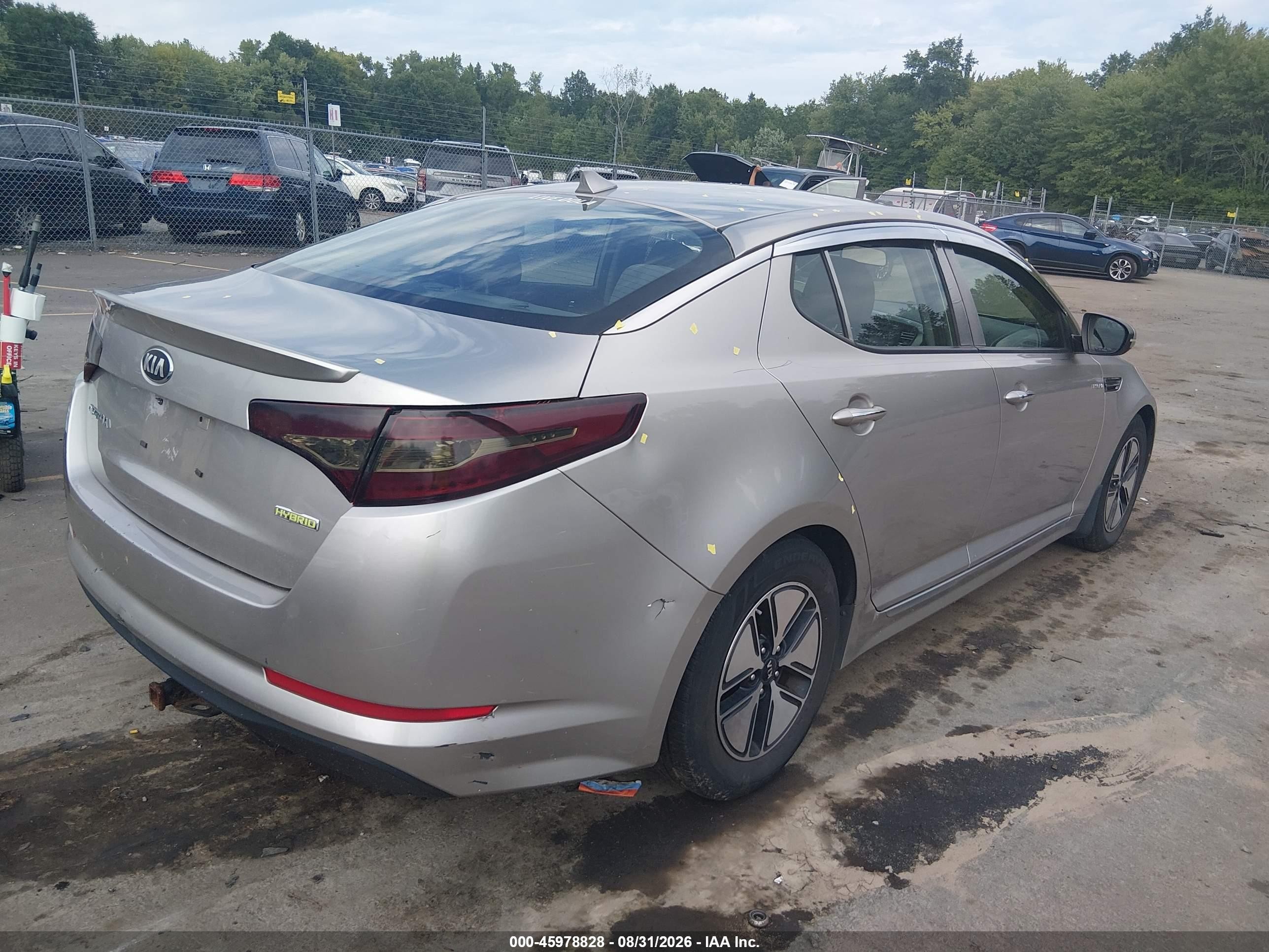 2013 Kia Optima Hybrid Lx Серый vin: KNAGM4AD1D5041982
