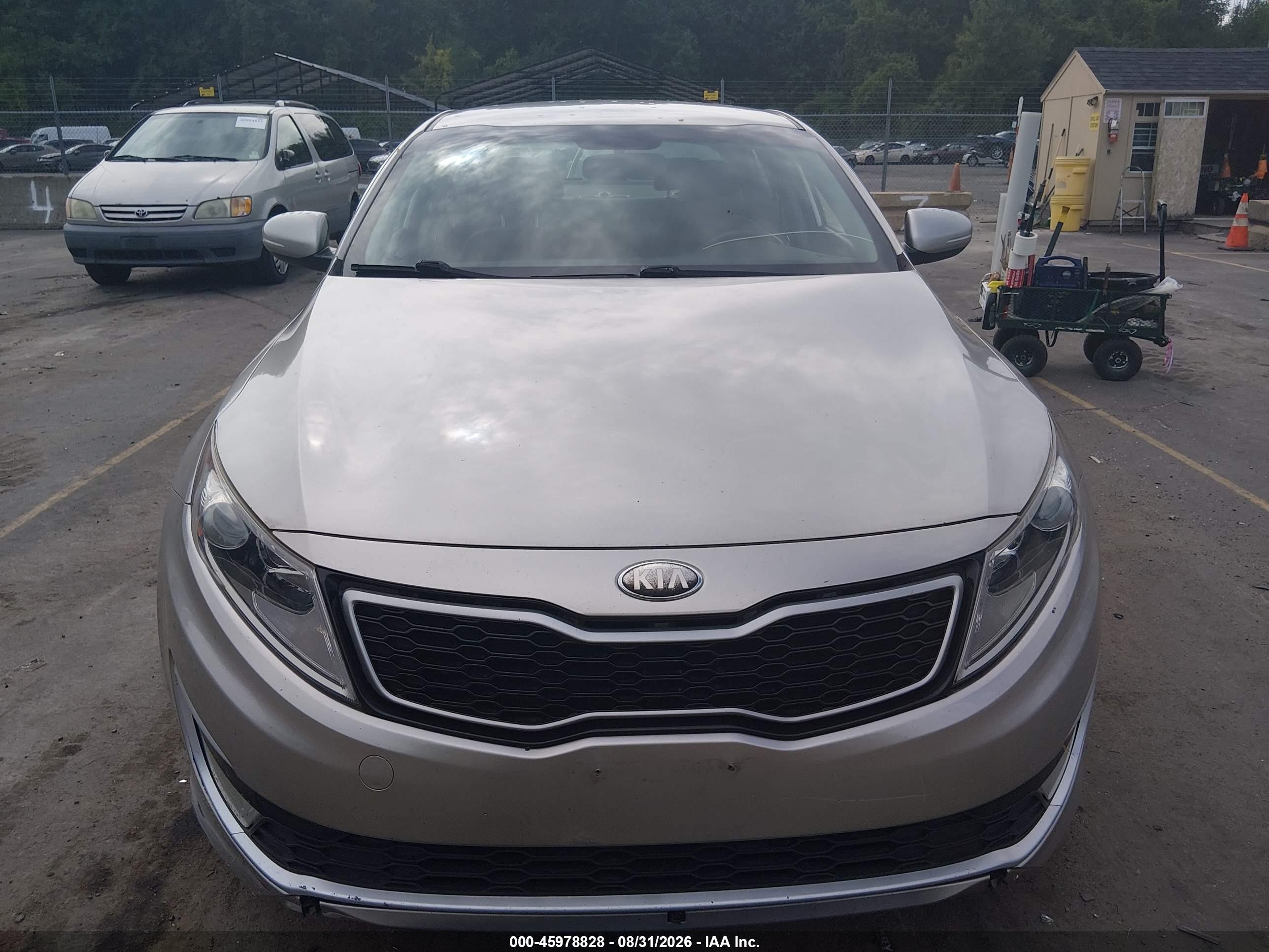 2013 Kia Optima Hybrid Lx Серый vin: KNAGM4AD1D5041982