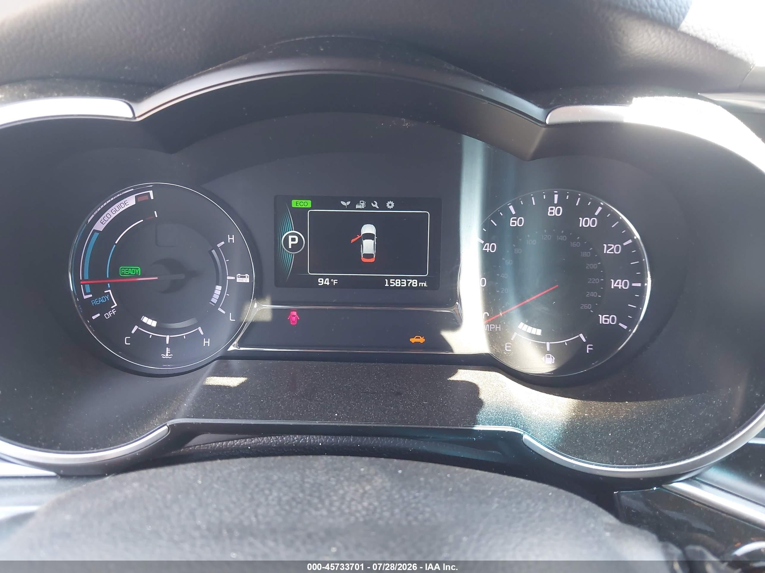 2014 Kia Optima Hybrid Lx White vin: KNAGM4AD1E5064096