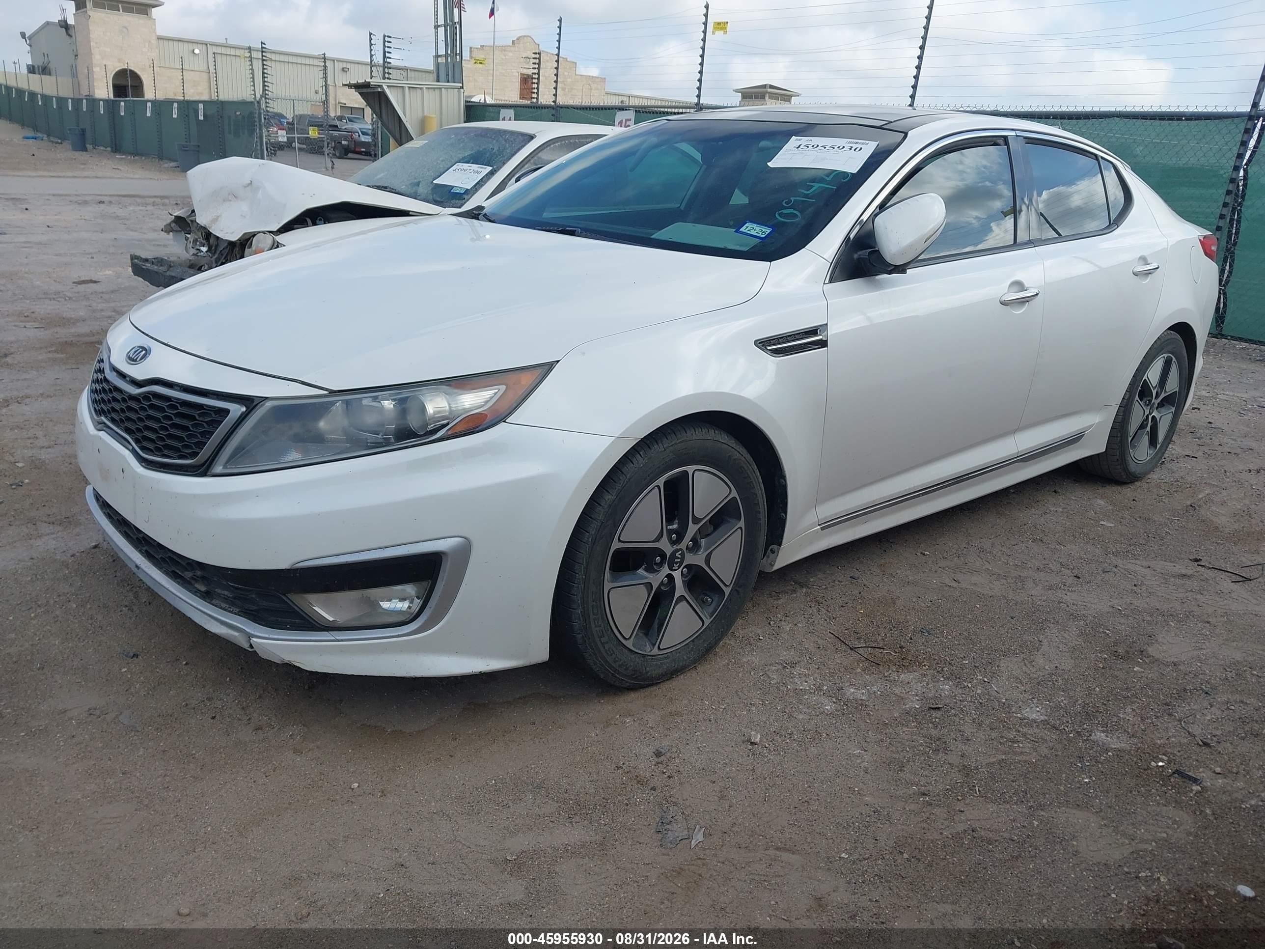 2012 Kia Optima Hybrid Ex White vin: KNAGM4AD2C5009458