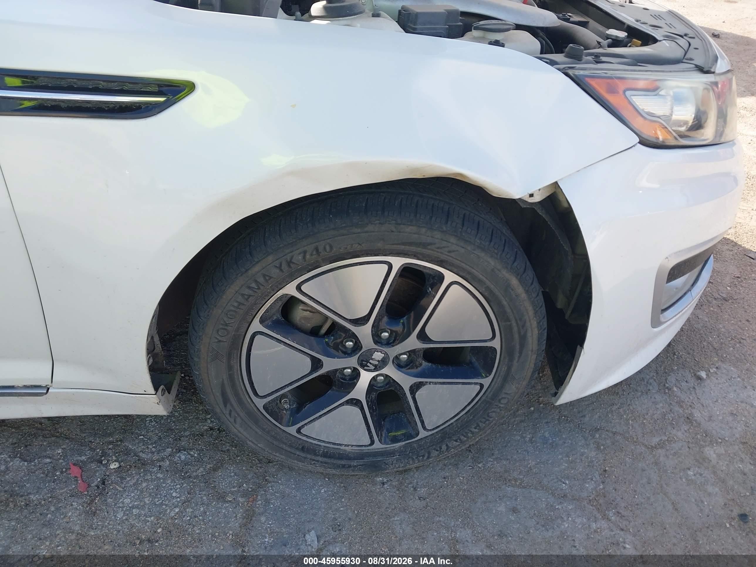 2012 Kia Optima Hybrid Ex White vin: KNAGM4AD2C5009458