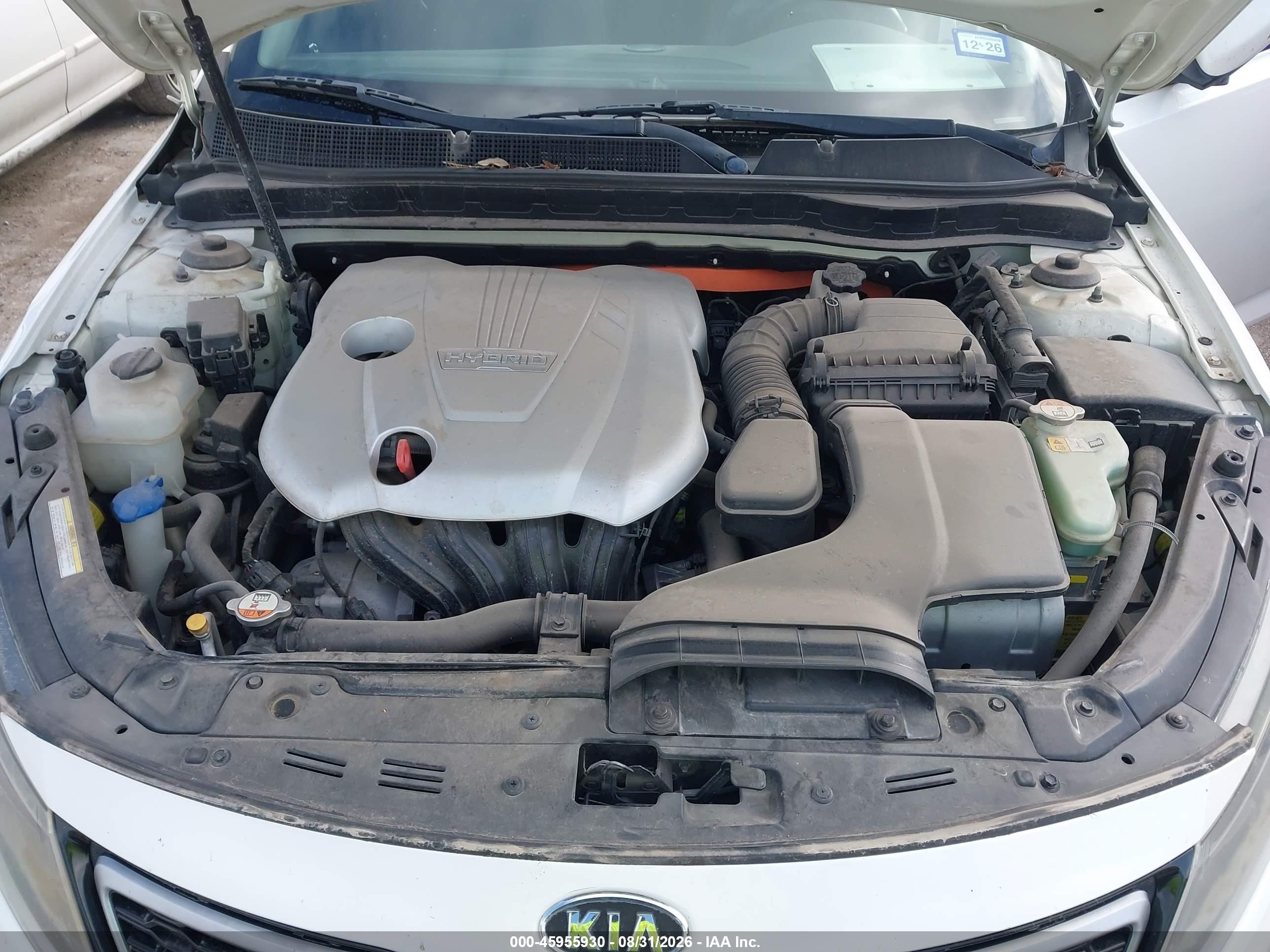 2012 Kia Optima Hybrid Ex White vin: KNAGM4AD2C5009458