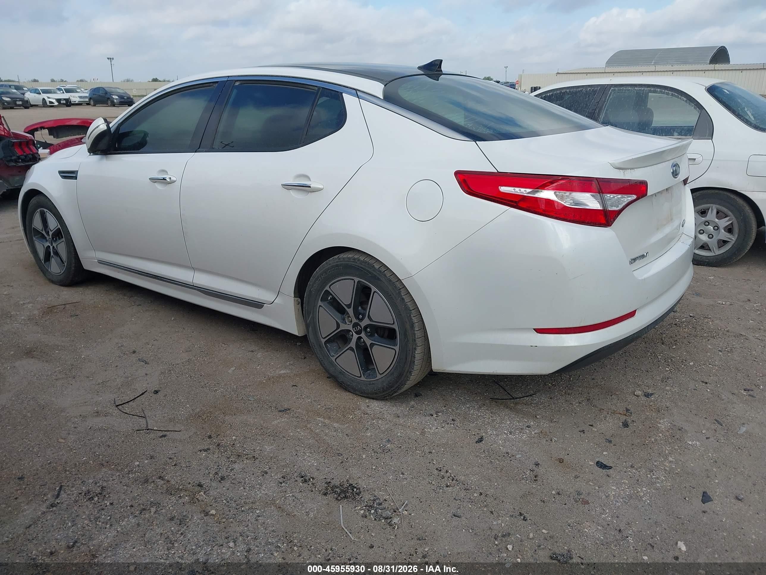 2012 Kia Optima Hybrid Ex White vin: KNAGM4AD2C5009458