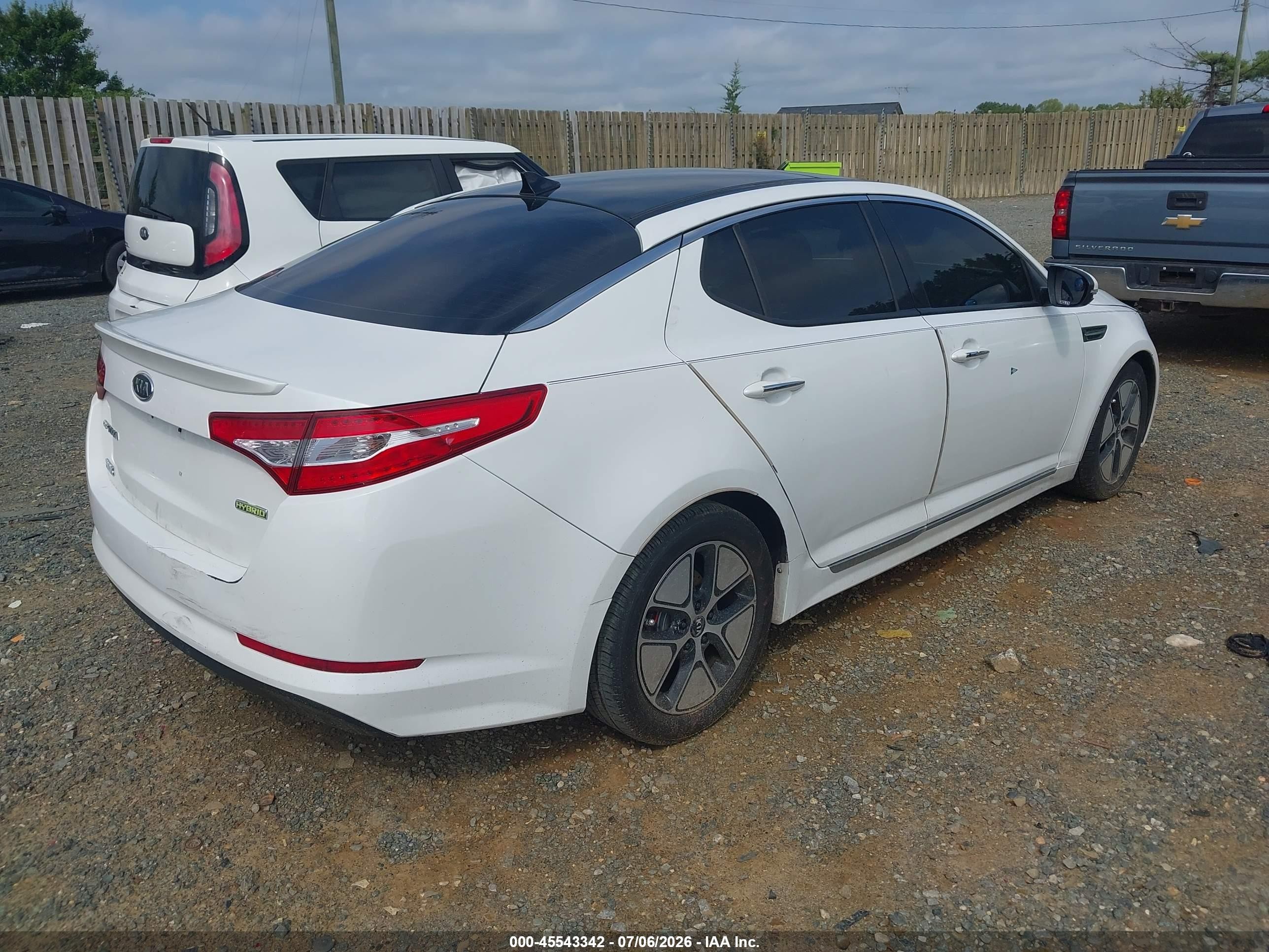 2012 Kia Optima Hybrid Ex White vin: KNAGM4AD2C5009752