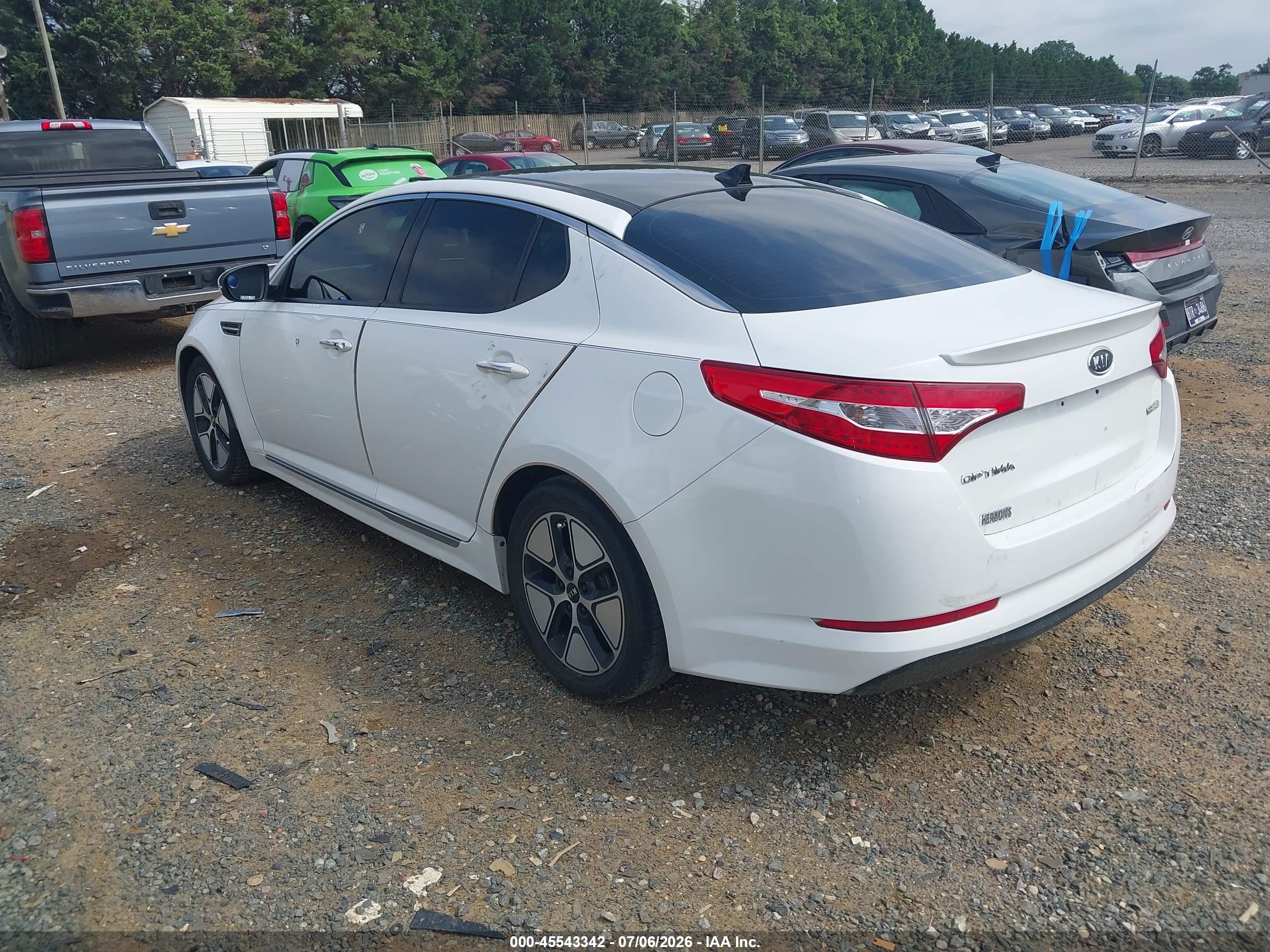 2012 Kia Optima Hybrid Ex White vin: KNAGM4AD2C5009752
