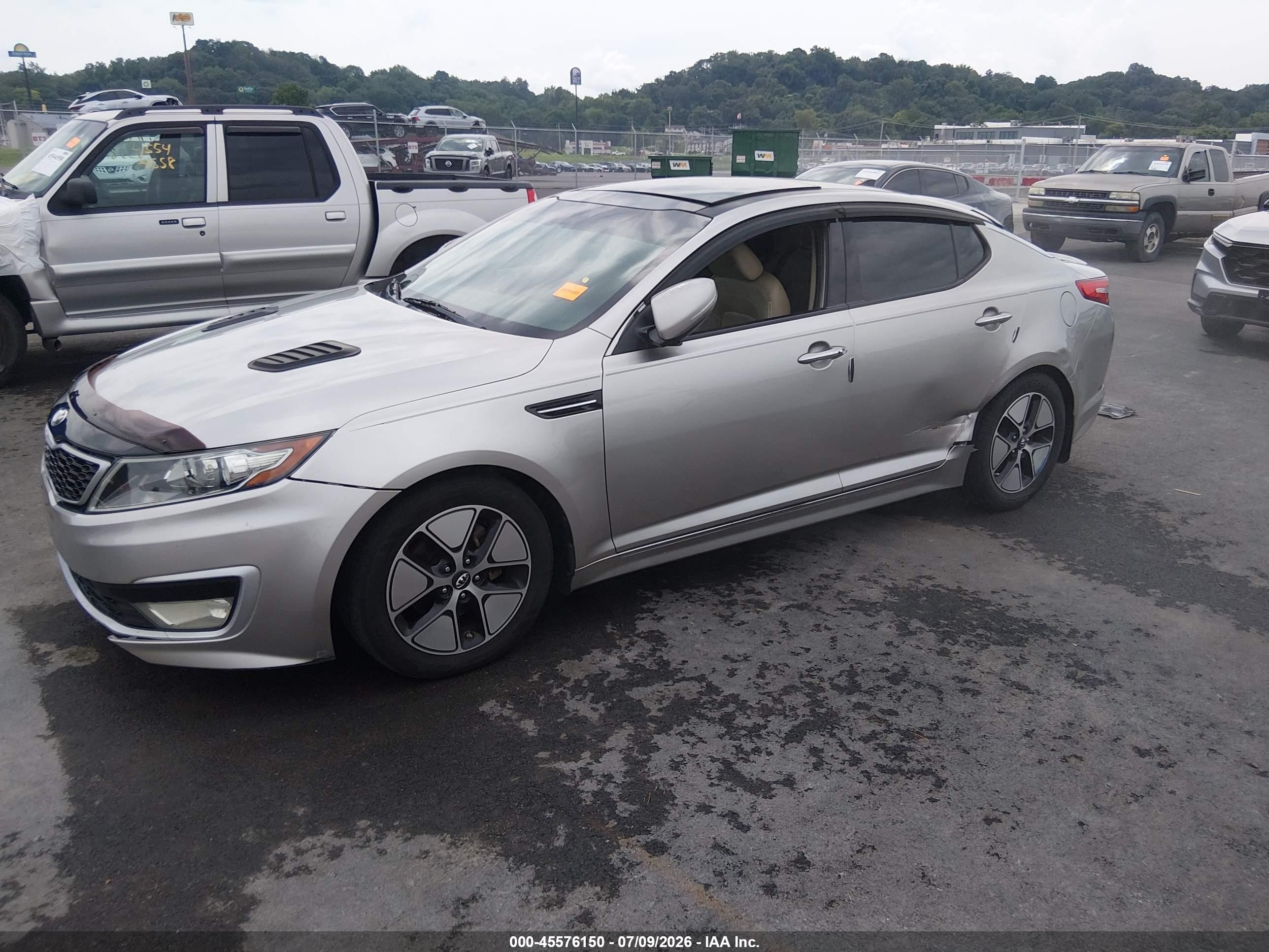 2012 Kia Optima Hybrid Ex Silver vin: KNAGM4AD2C5019956