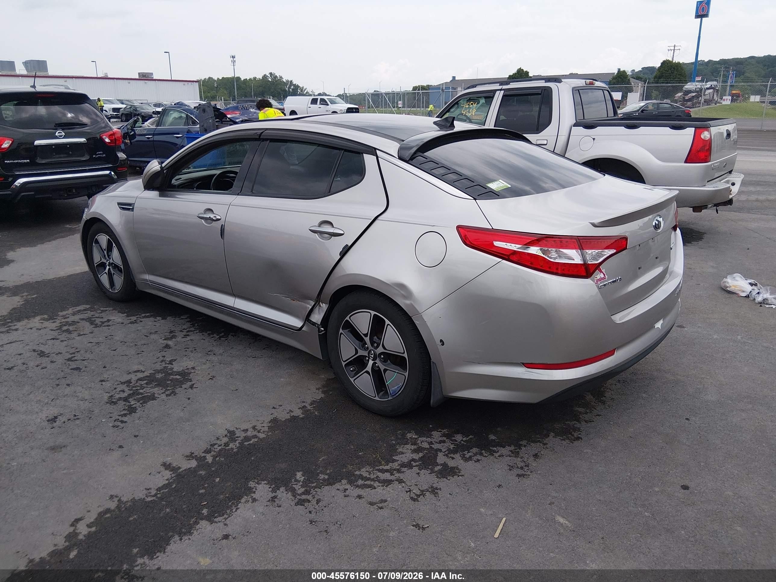 2012 Kia Optima Hybrid Ex Silver vin: KNAGM4AD2C5019956
