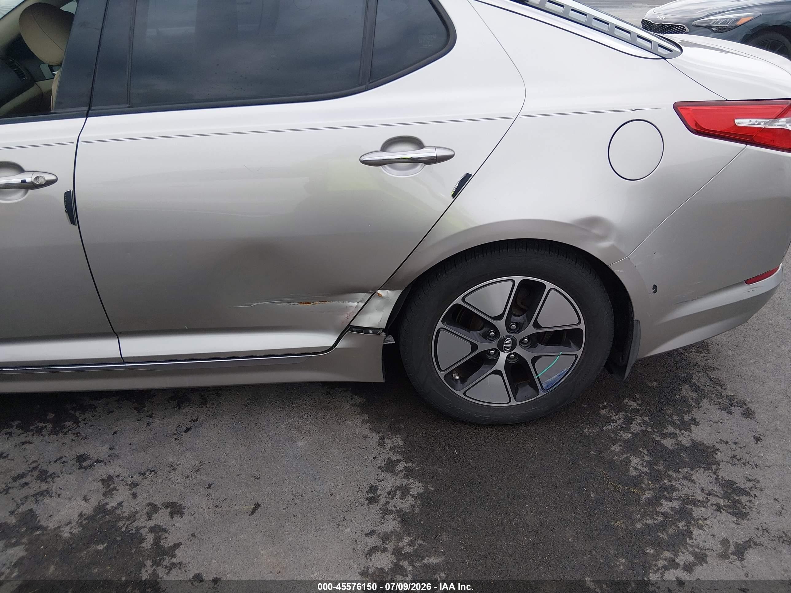 2012 Kia Optima Hybrid Ex Silver vin: KNAGM4AD2C5019956