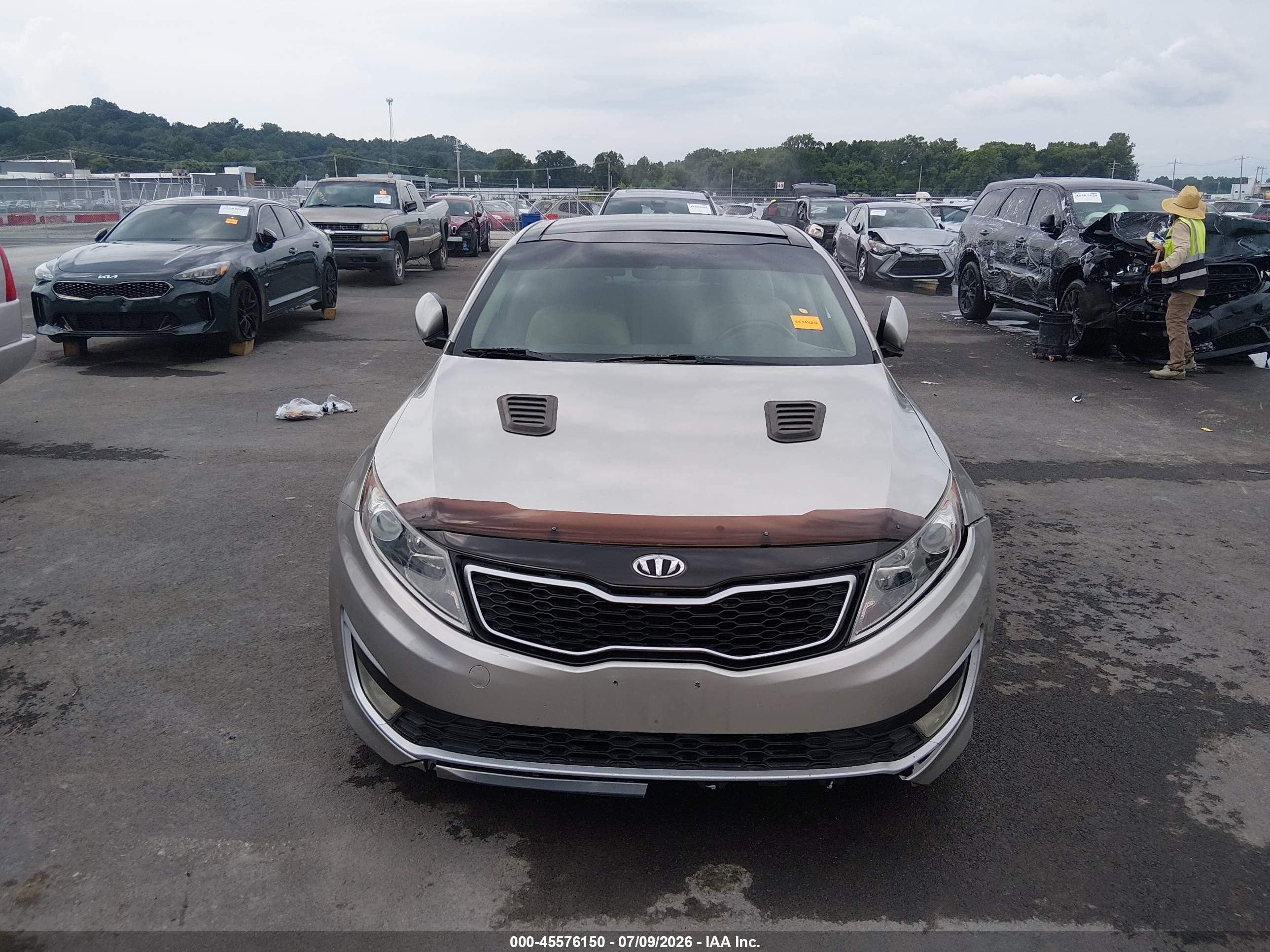 2012 Kia Optima Hybrid Ex Silver vin: KNAGM4AD2C5019956