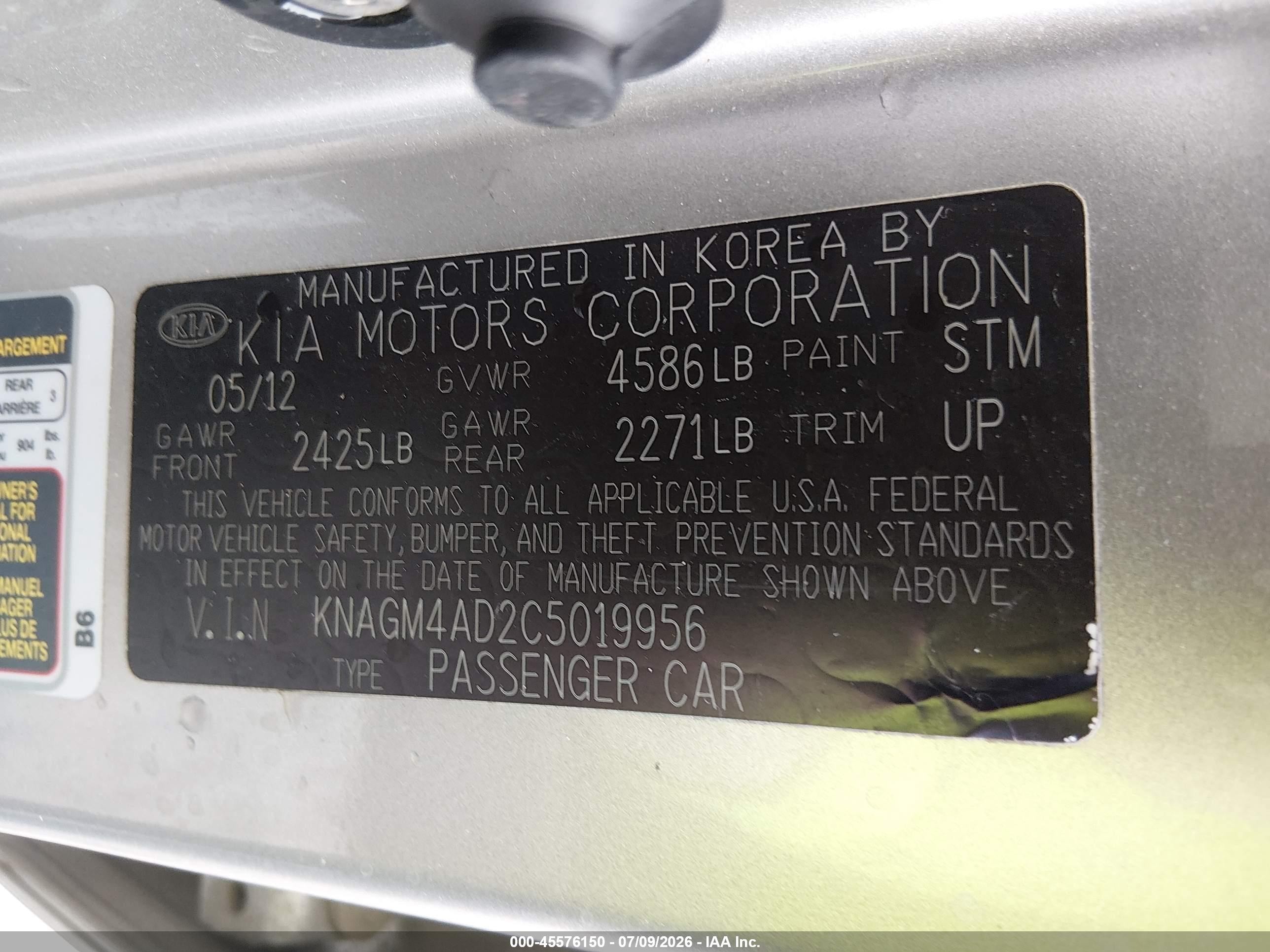 2012 Kia Optima Hybrid Ex Silver vin: KNAGM4AD2C5019956
