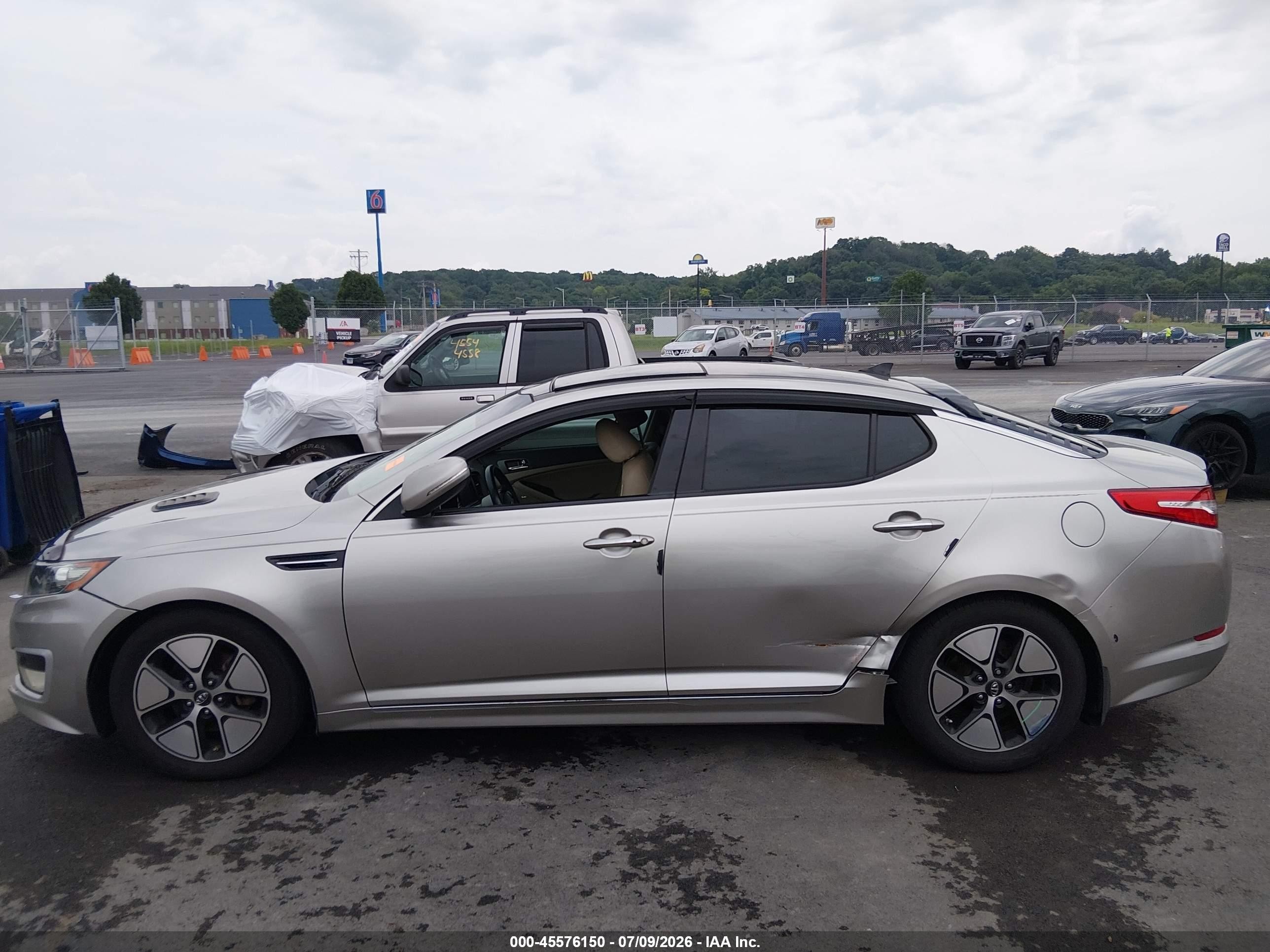 2012 Kia Optima Hybrid Ex Silver vin: KNAGM4AD2C5019956