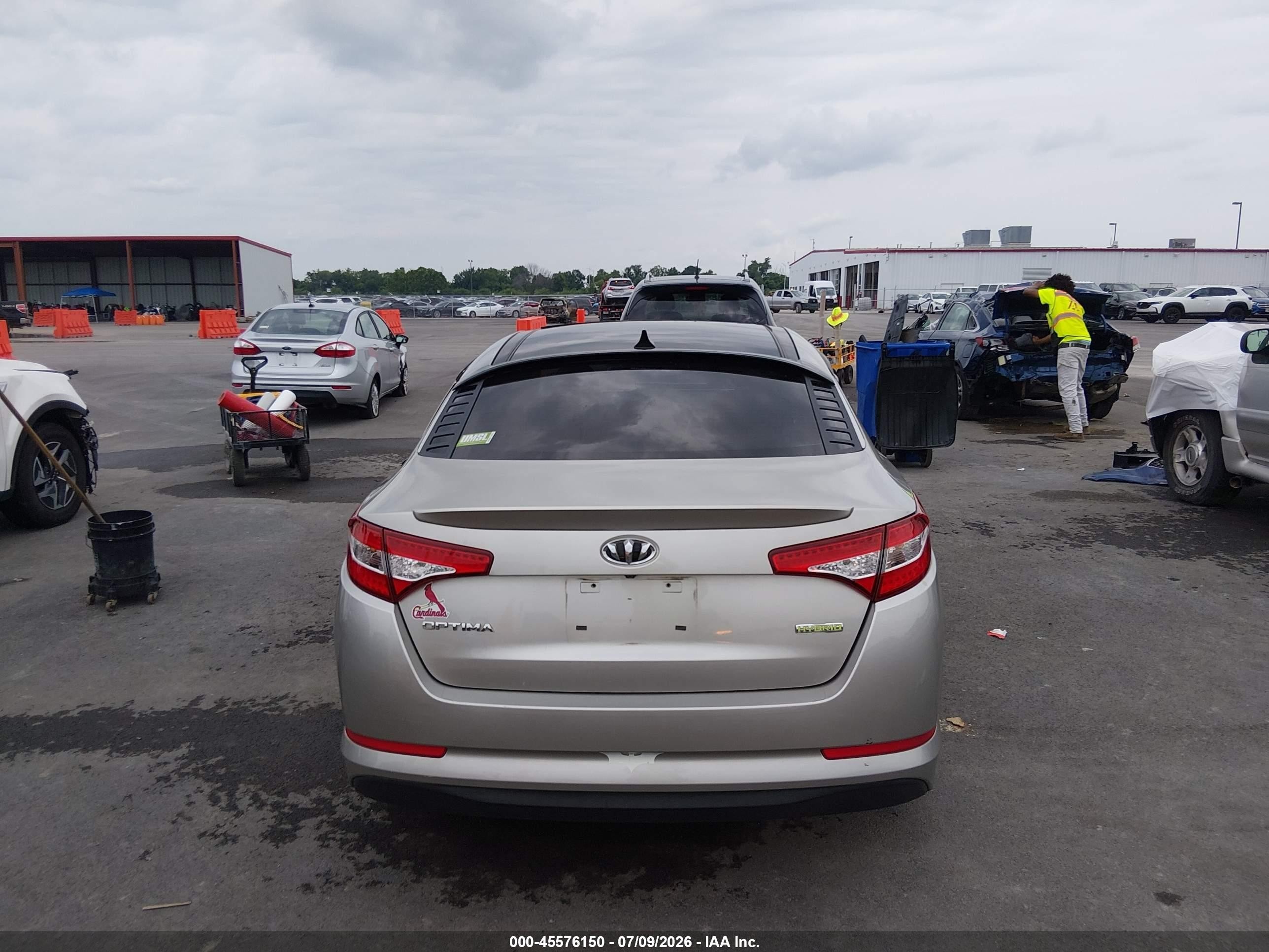2012 Kia Optima Hybrid Ex Silver vin: KNAGM4AD2C5019956