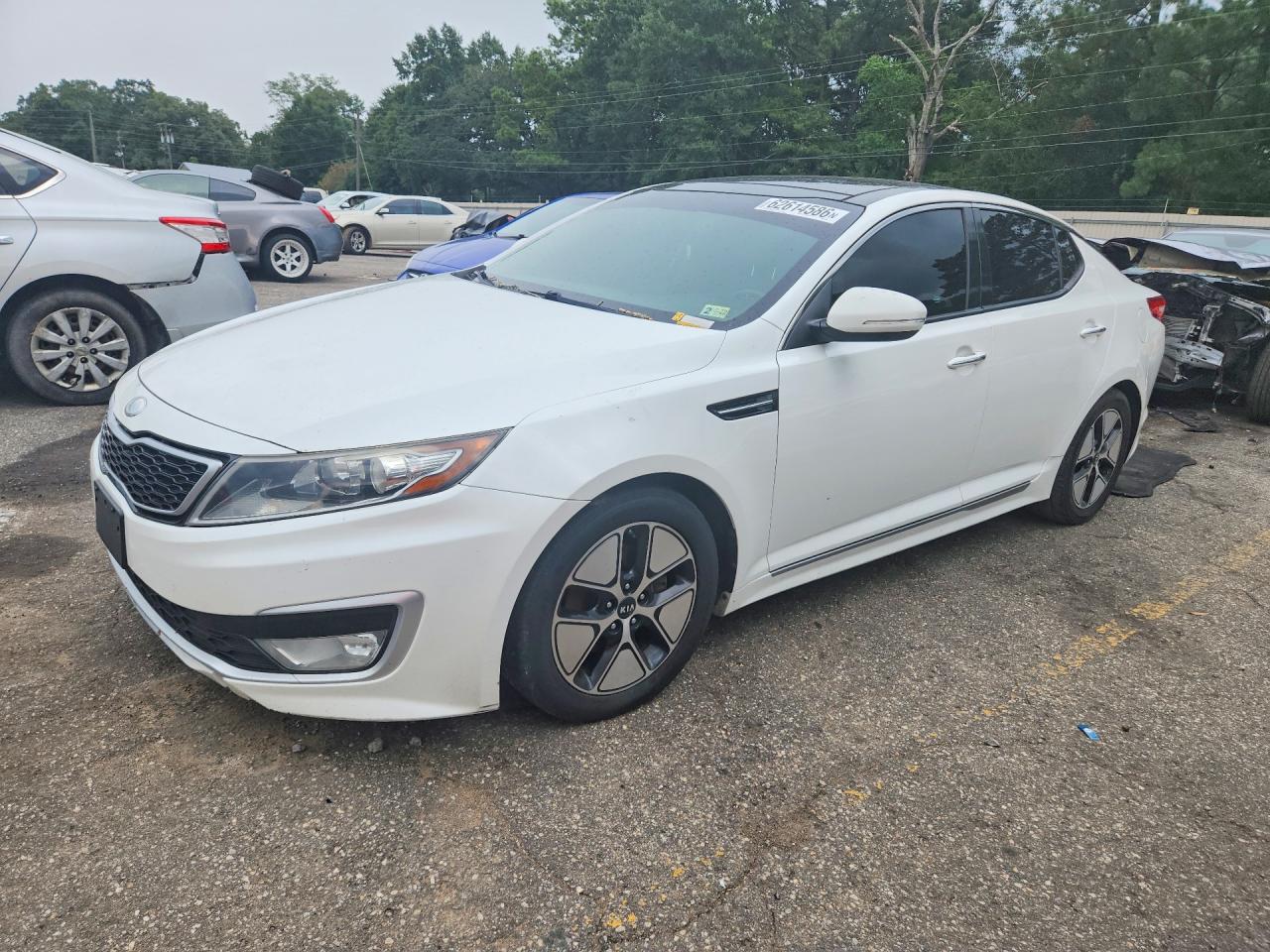 2012 Kia Optima Hybrid White vin: KNAGM4AD2C5031184