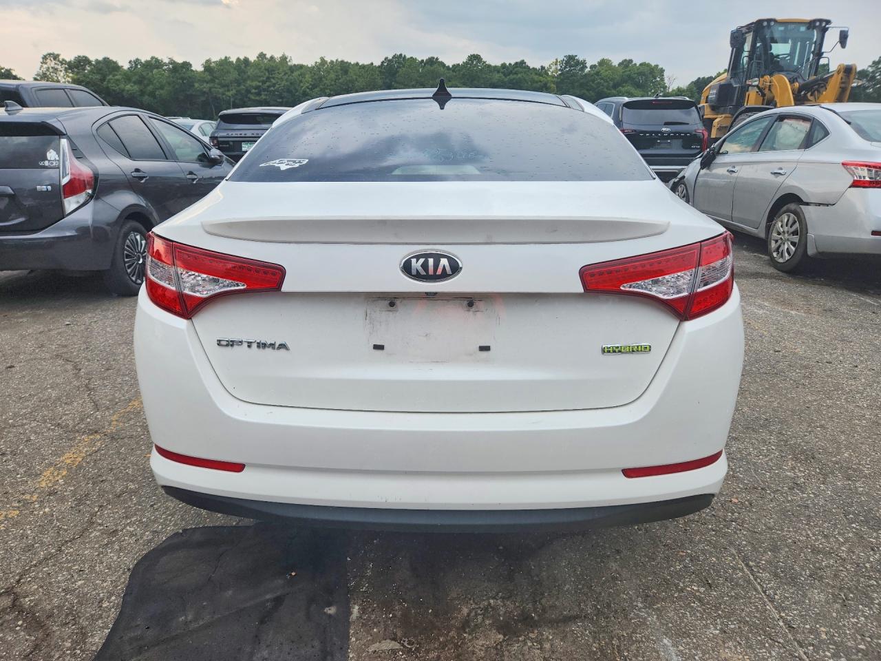 2012 Kia Optima Hybrid White vin: KNAGM4AD2C5031184