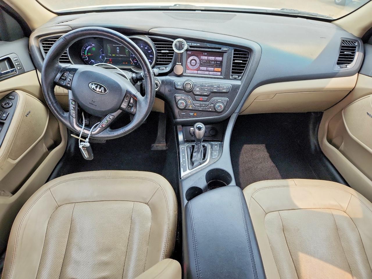 2012 Kia Optima Hybrid White vin: KNAGM4AD2C5032027