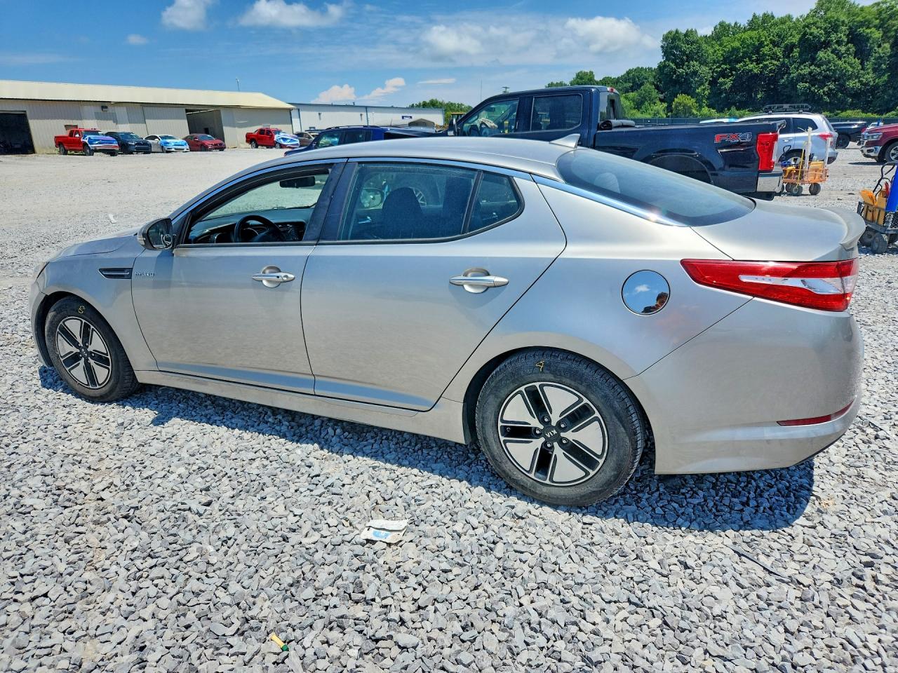 2013 Kia Optima Hybrid Silver vin: KNAGM4AD2D5044034